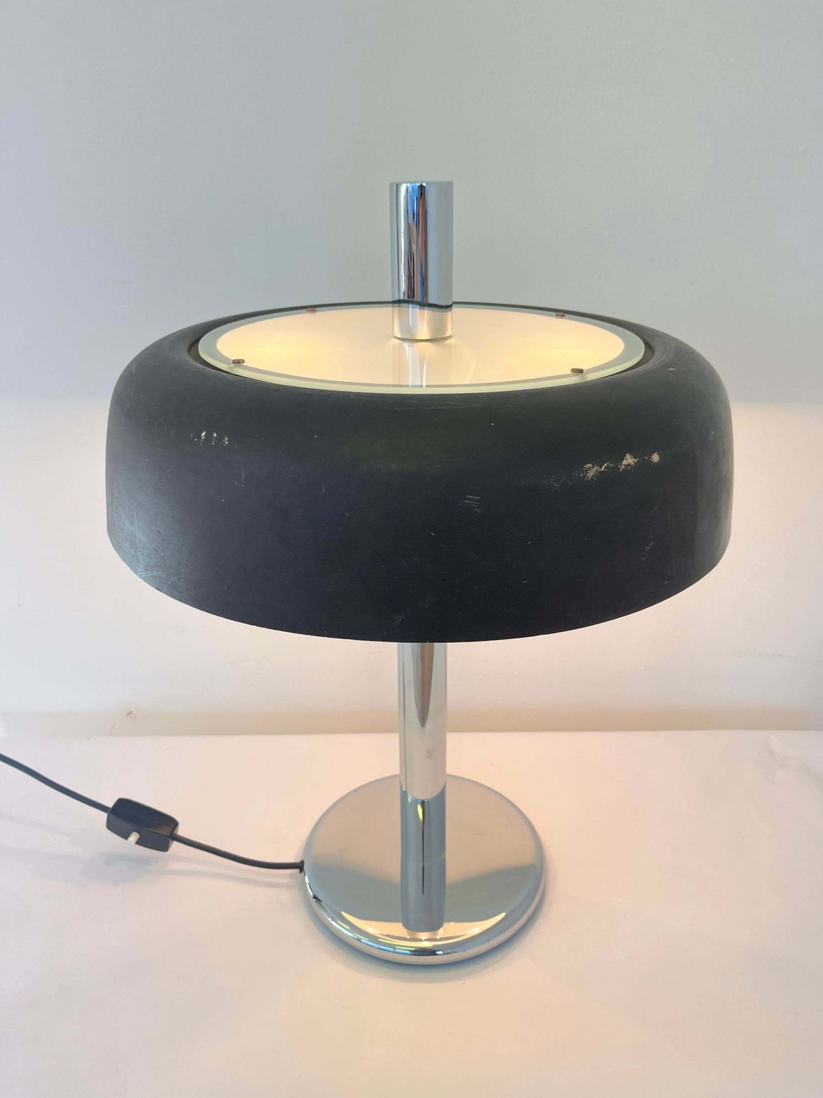 Big Design Extra Large Midcentury Mushroom Table Lamp By Hillebrand, 1970s photo buy