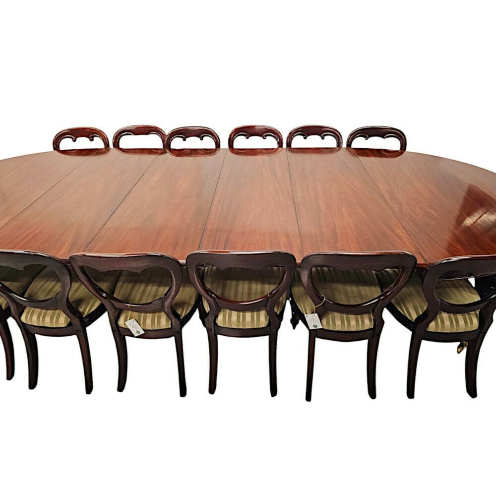 A Very Rare And Fine Irish 19th Century Four Leaf Extending Dining Table In The Manner Of Strahan Of Dublin photo buy