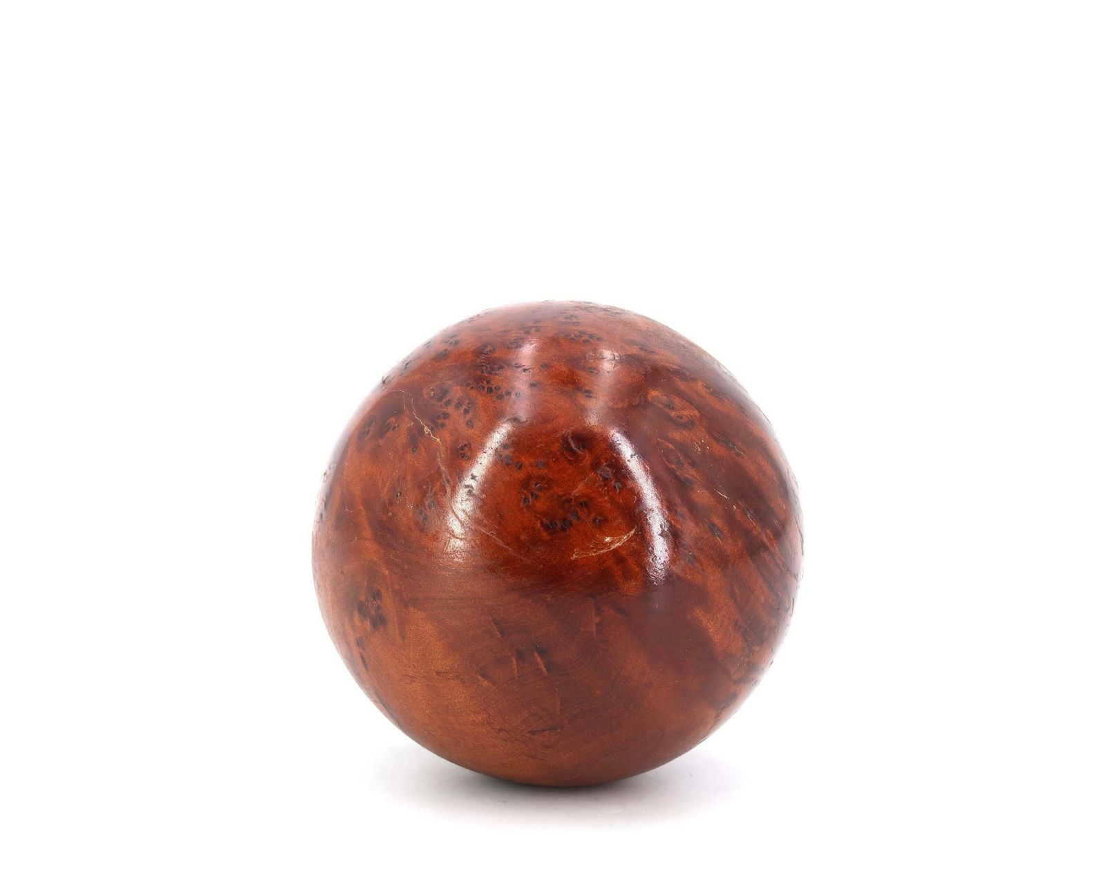 Wooden Minimalist Sphere Sculpture, 1950s / Wood Paperweight, Minimalist, Ball, Art photo furniture