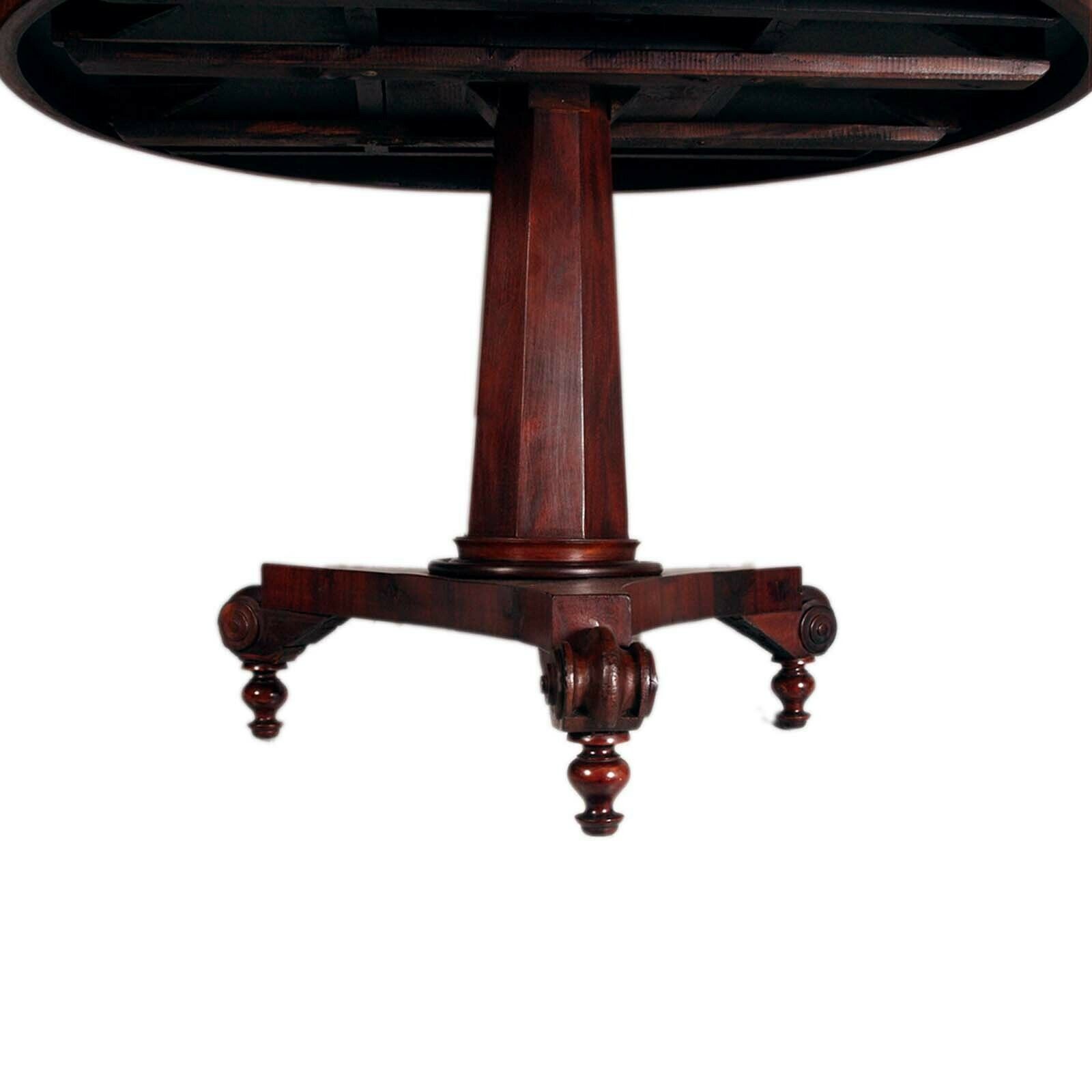 19th Century French Mahogany Table Empire Style With Louis Philippe Four Chairs photo furniture