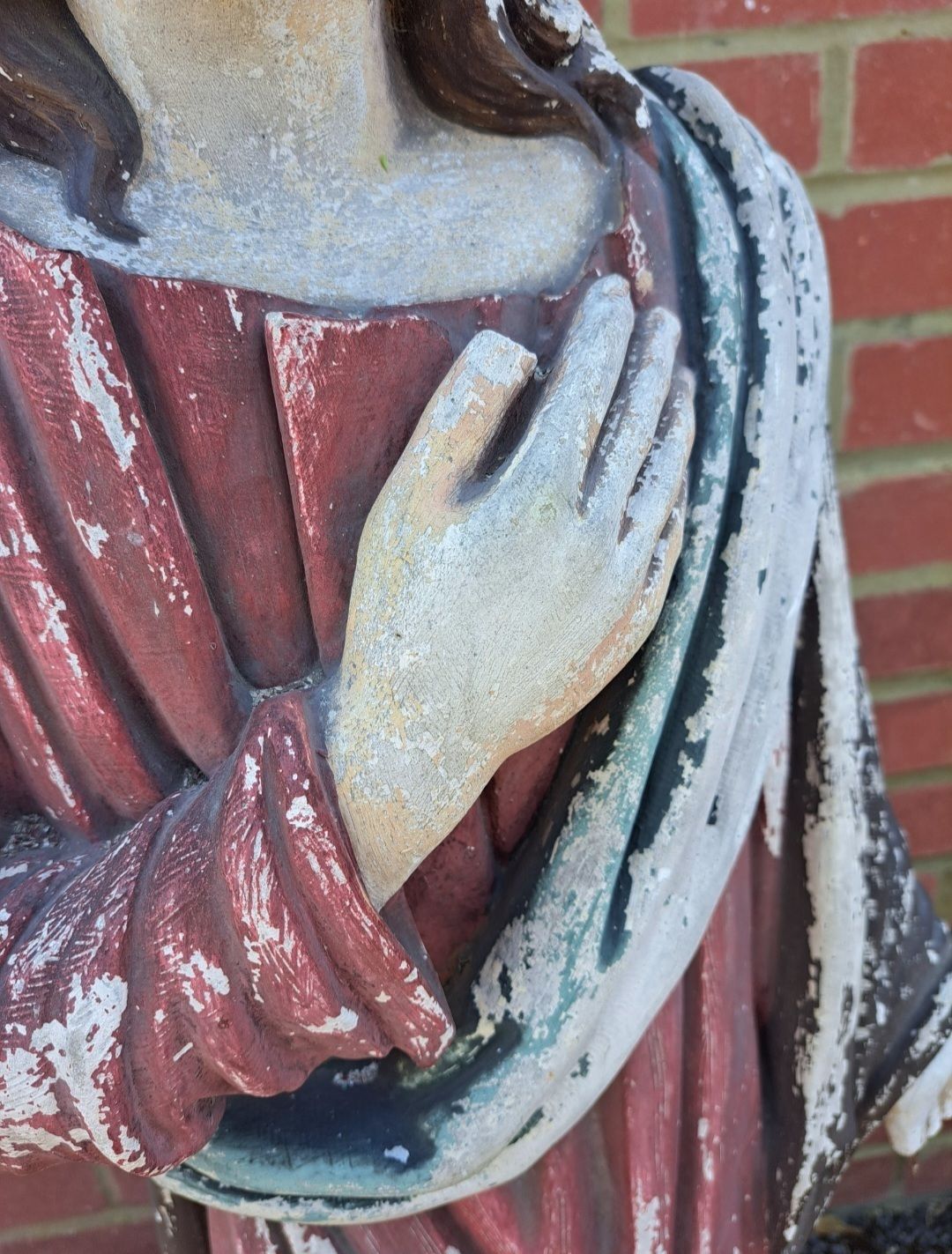 French 19th Century Statue Of The Sacred Heart photo Art