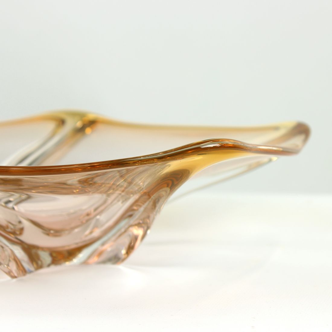 Art Glass Bowl By Frantisek Zemek For Sklarna Mstisov, 1960s photo 170.0