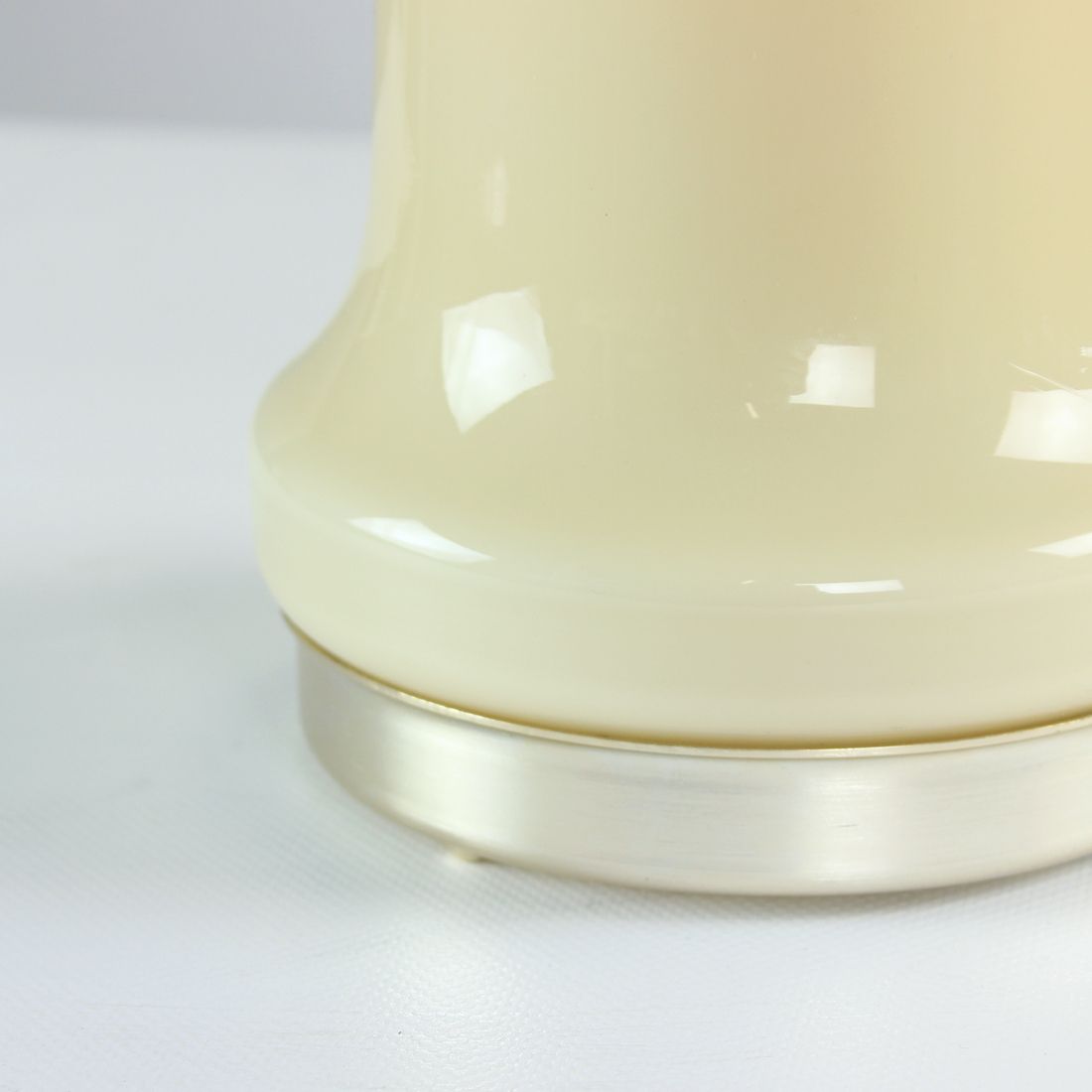 Unique Beige Opaline Glass Table Lamp By Ivan Jakes, Czechoslovakia 1960s photo 290.0