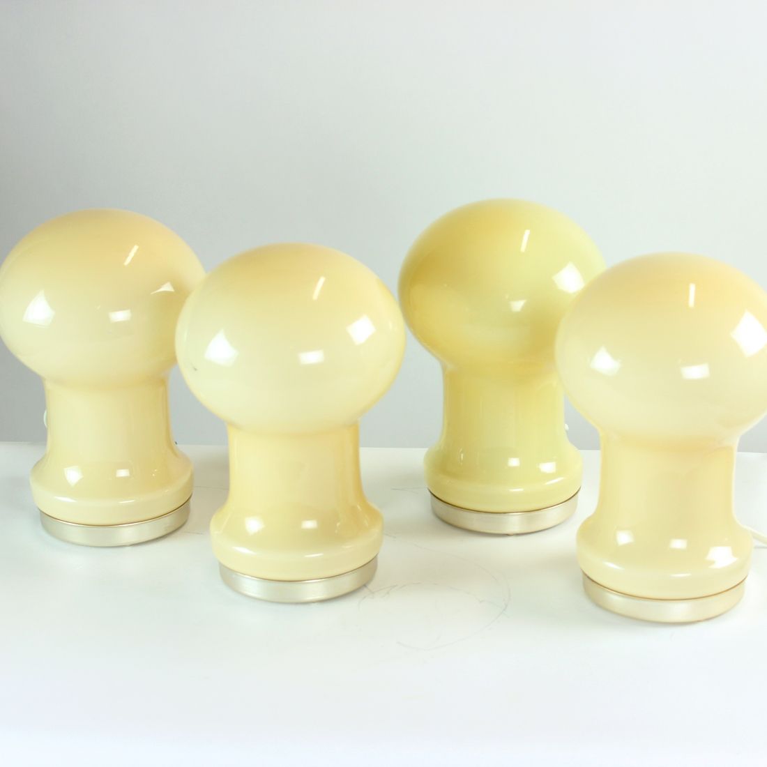 photo furniture Unique Beige Opaline Glass Table Lamp By Ivan Jakes, Czechoslovakia 1960s