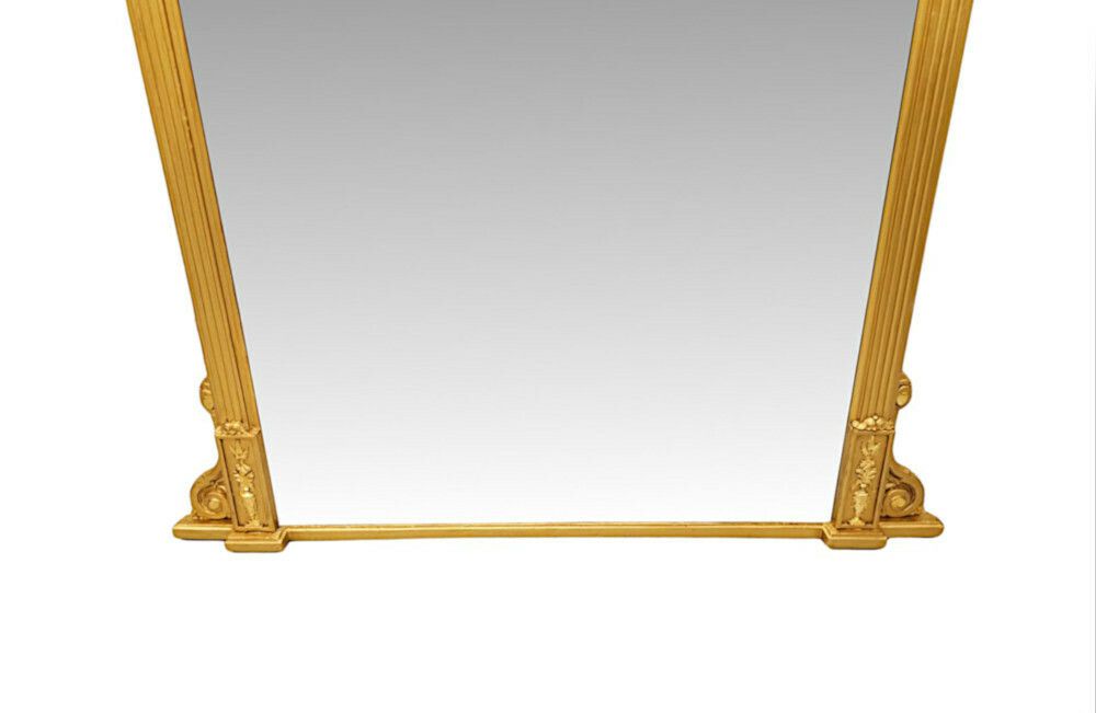 A Stunning 19th Century Giltwood Overmantel Mirror photo Home Decor