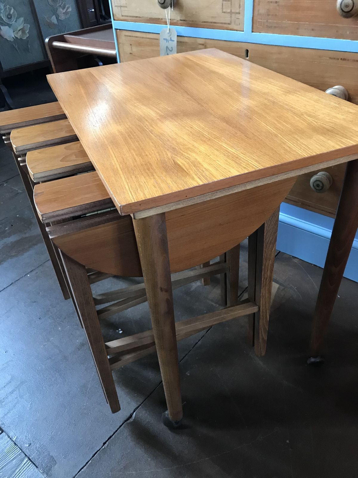 Nest Of 5 Tables Poul Hundevad Style For Novy Domov  Teak Finish photo buy