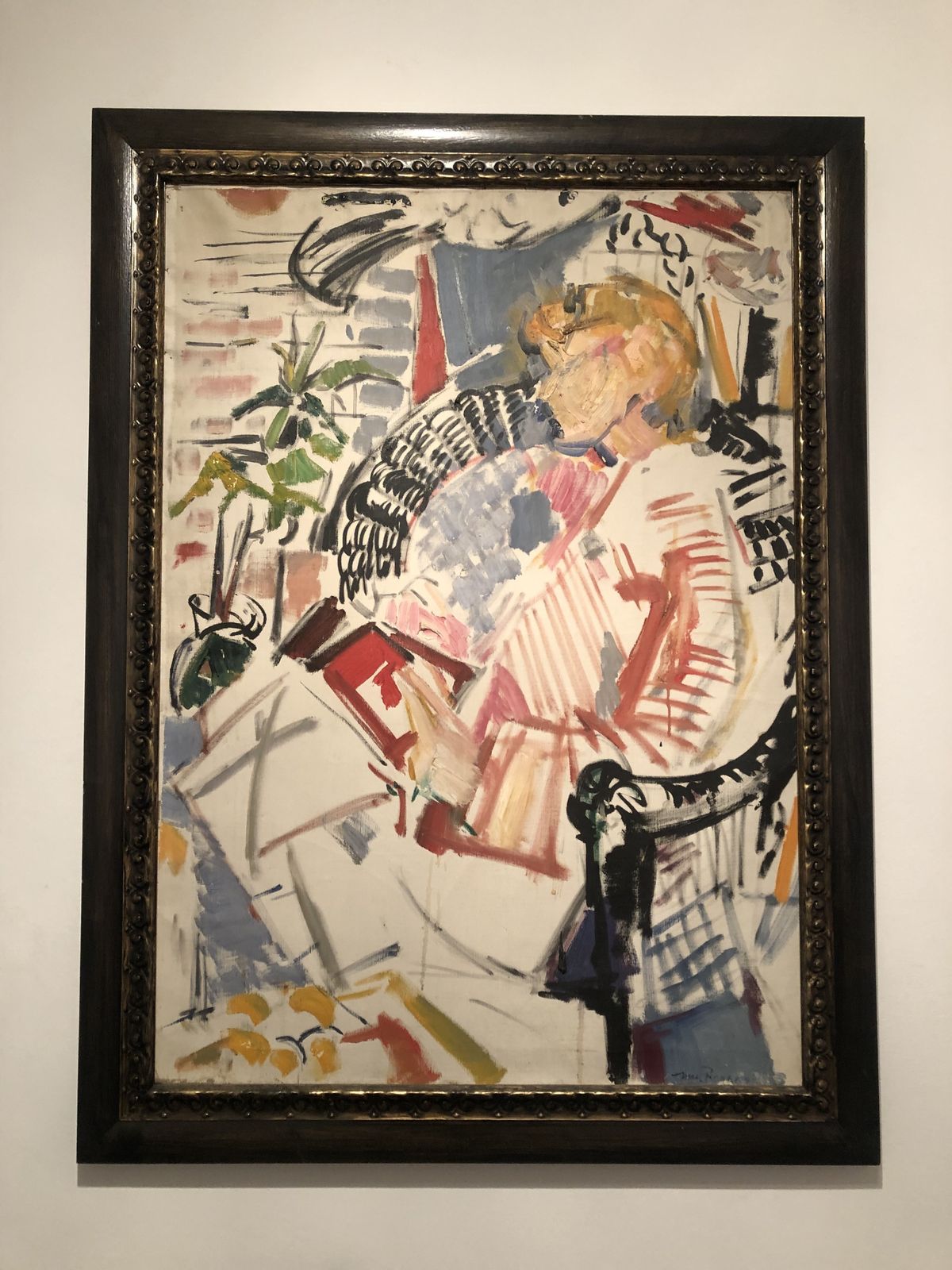 Weekend Artist Expressionist Figurative Study By Artist Mary Rogers Of Boston Dated 1955