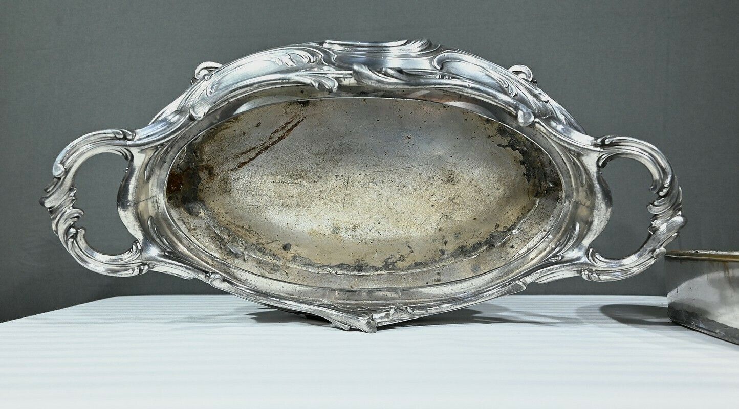 photo buy Silvered Bronze Planter, Victor Saglier, Art Nouveau – Late 19th Century