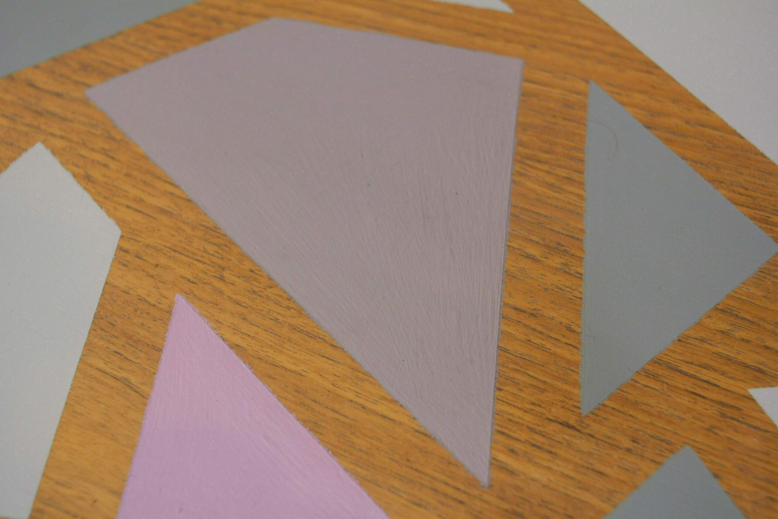 Midcentury Gplan Quadrille Nest Of Tables – Pink Geometric Handpainted Design (Large) photo 305.0