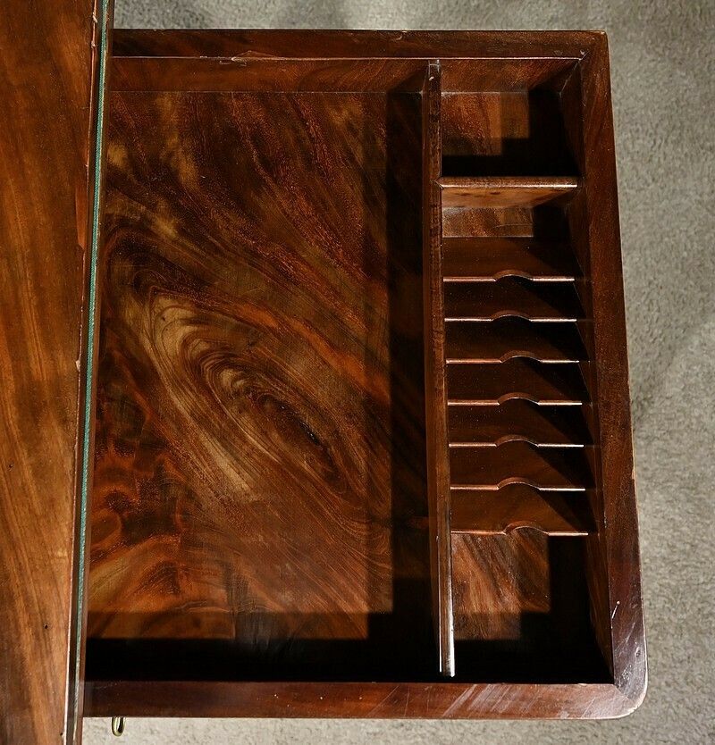 photo for sale Burl Mahogany Games Table, Restoration Period – Early 19th Century