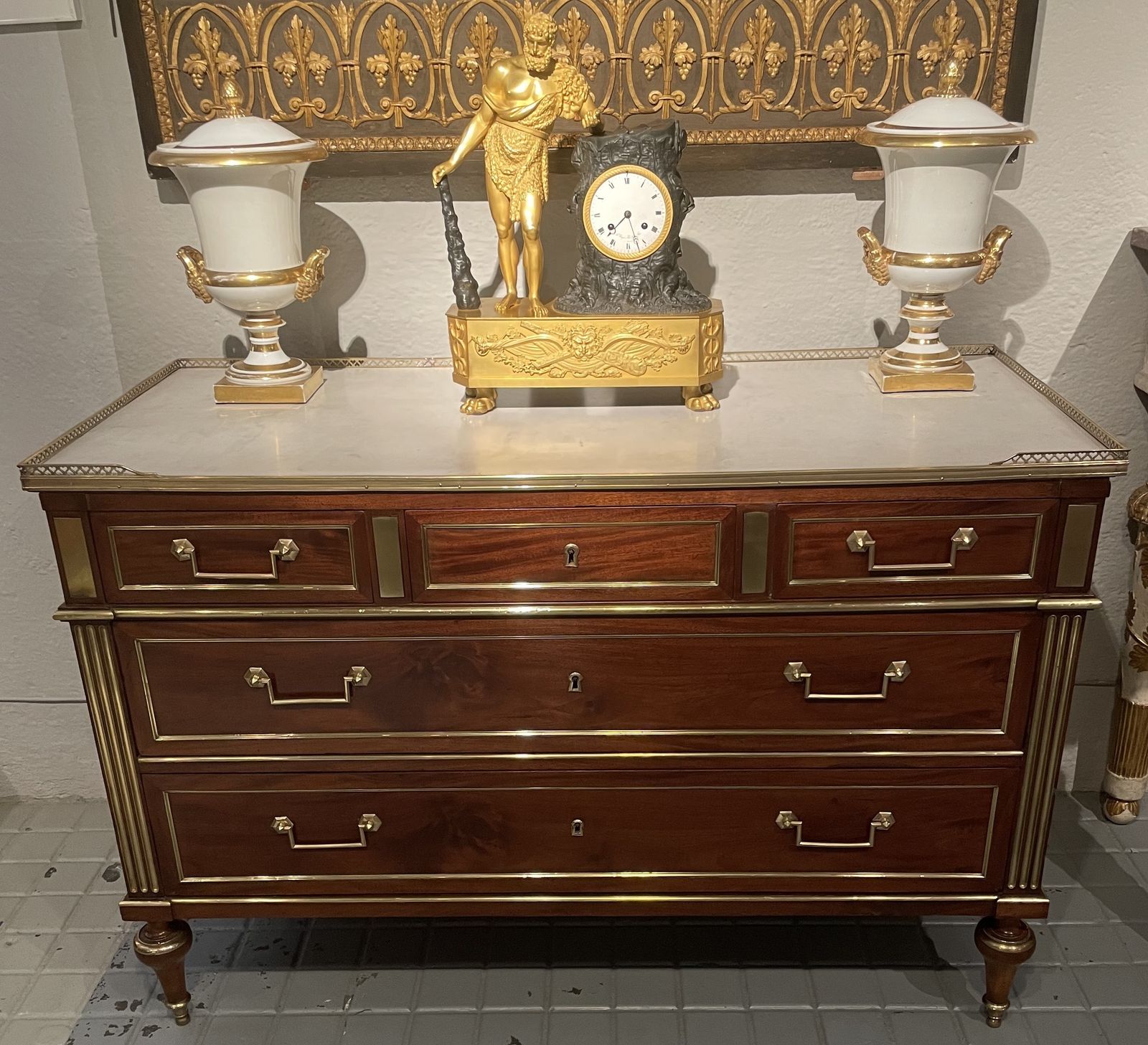 French Commode In Mahogany. Louis Xvl Period photo Furniture