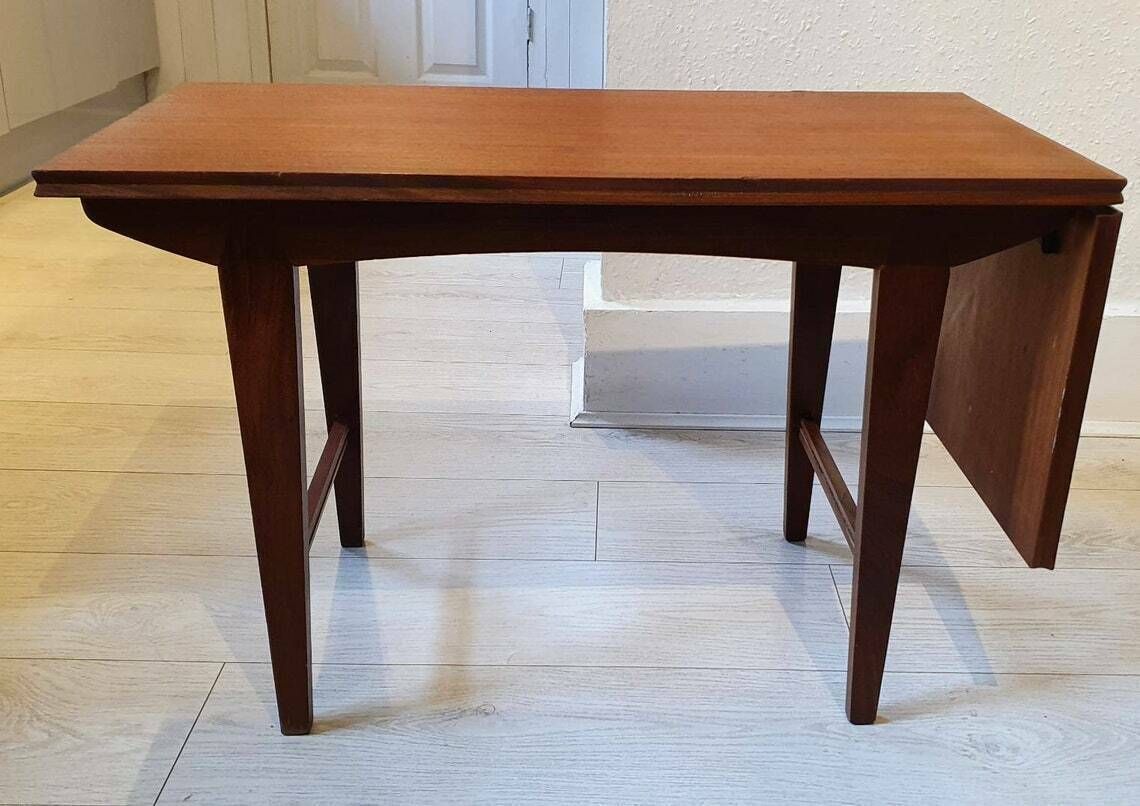 Retro Vanson Teak And Black Melamine Formica Coffee Table, Designed By Peter Hayworth photo 132.0