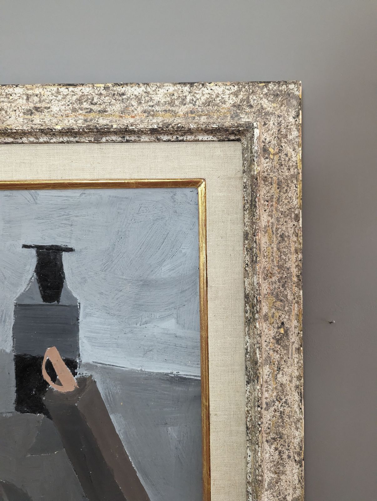 Brown & Black, 1960s, Modernist Oil Painting photo buy