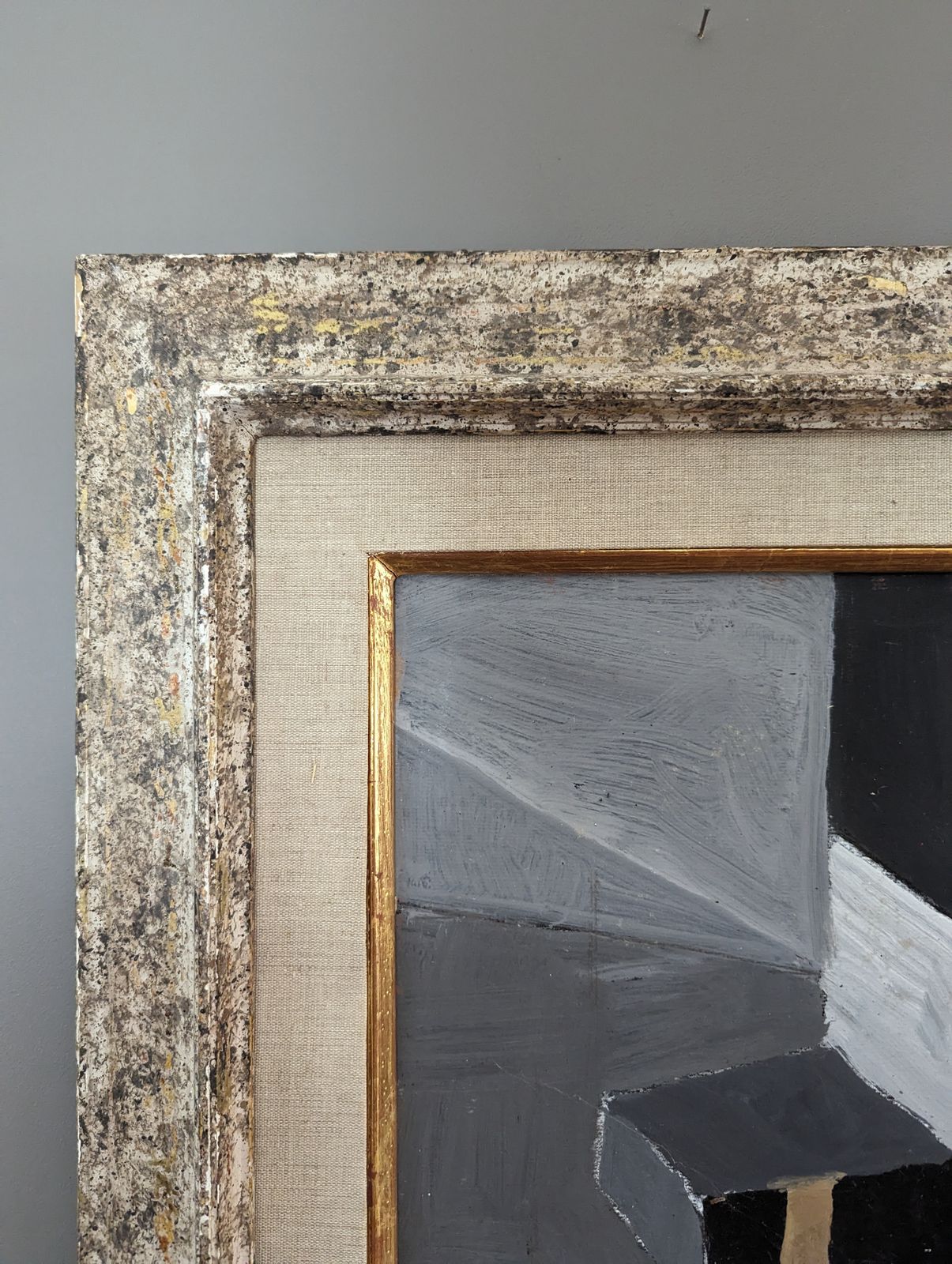 photo for sale Brown & Black, 1960s, Modernist Oil Painting