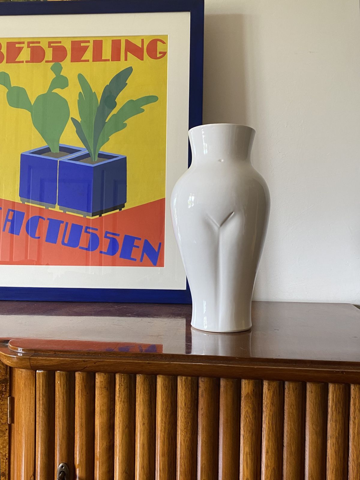 Postmodern Ceramic 'Femme' Vase, Baba, Vallauris France Ca. 1980s photo for sale