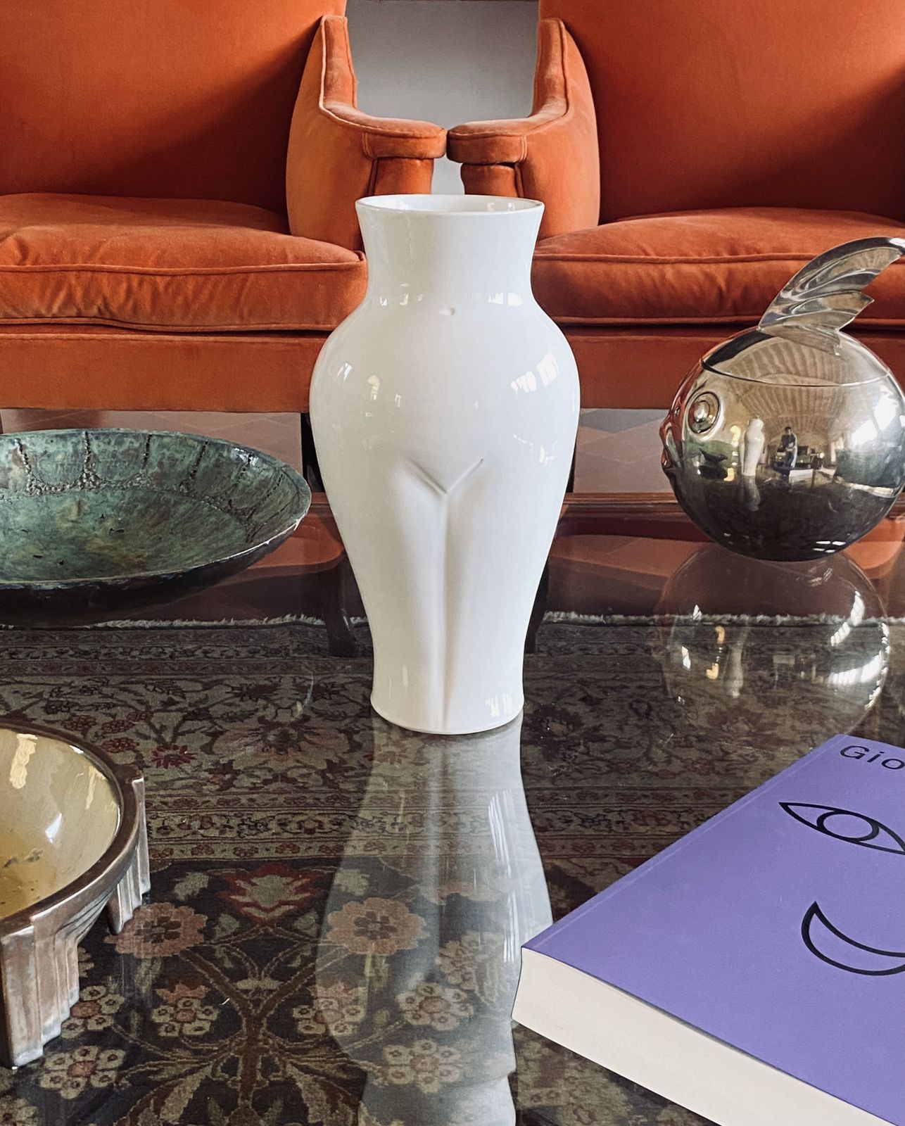 photo buy Postmodern Ceramic 'Femme' Vase, Baba, Vallauris France Ca. 1980s