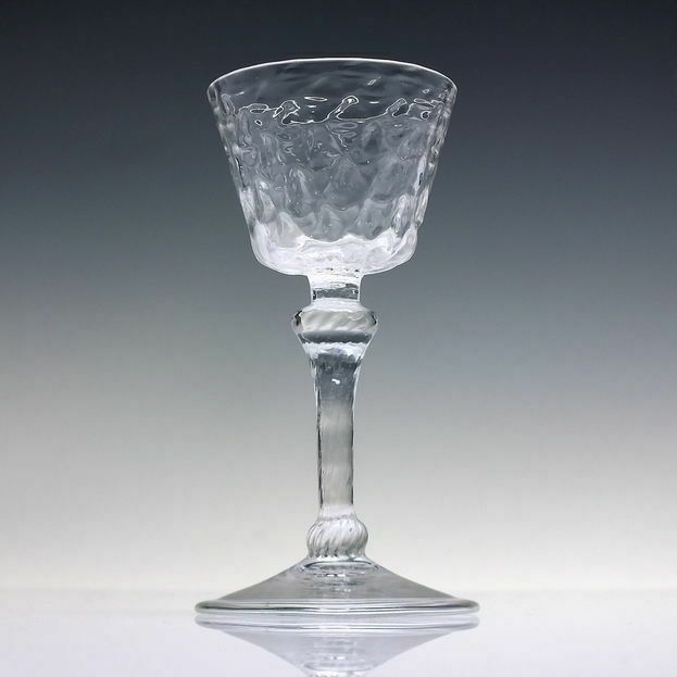18th Century Nut Moulded Liege Wine Glass C1720 photo Home Decor