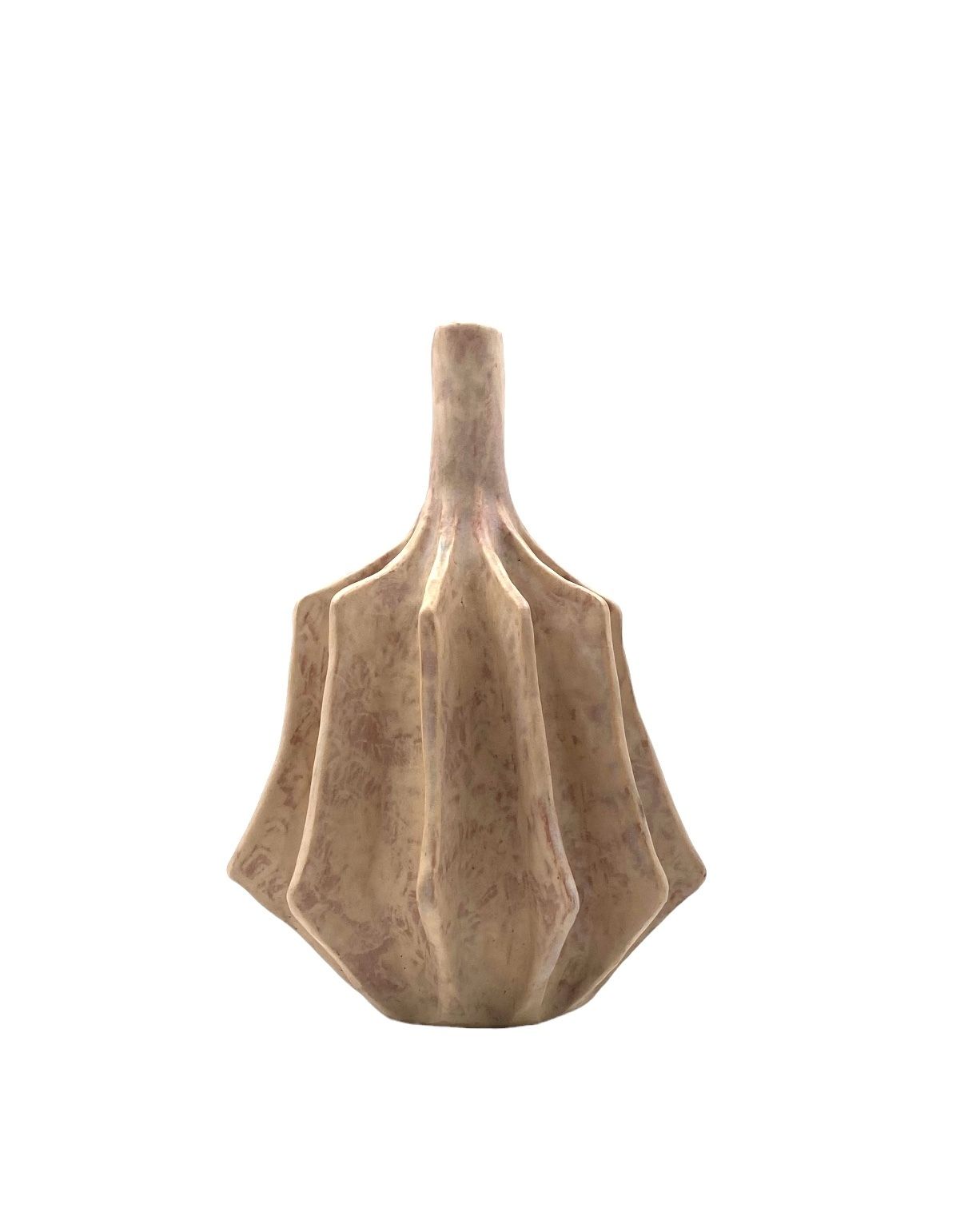 photo vintage Organic Modern White Earthenware Vase, France 1970s