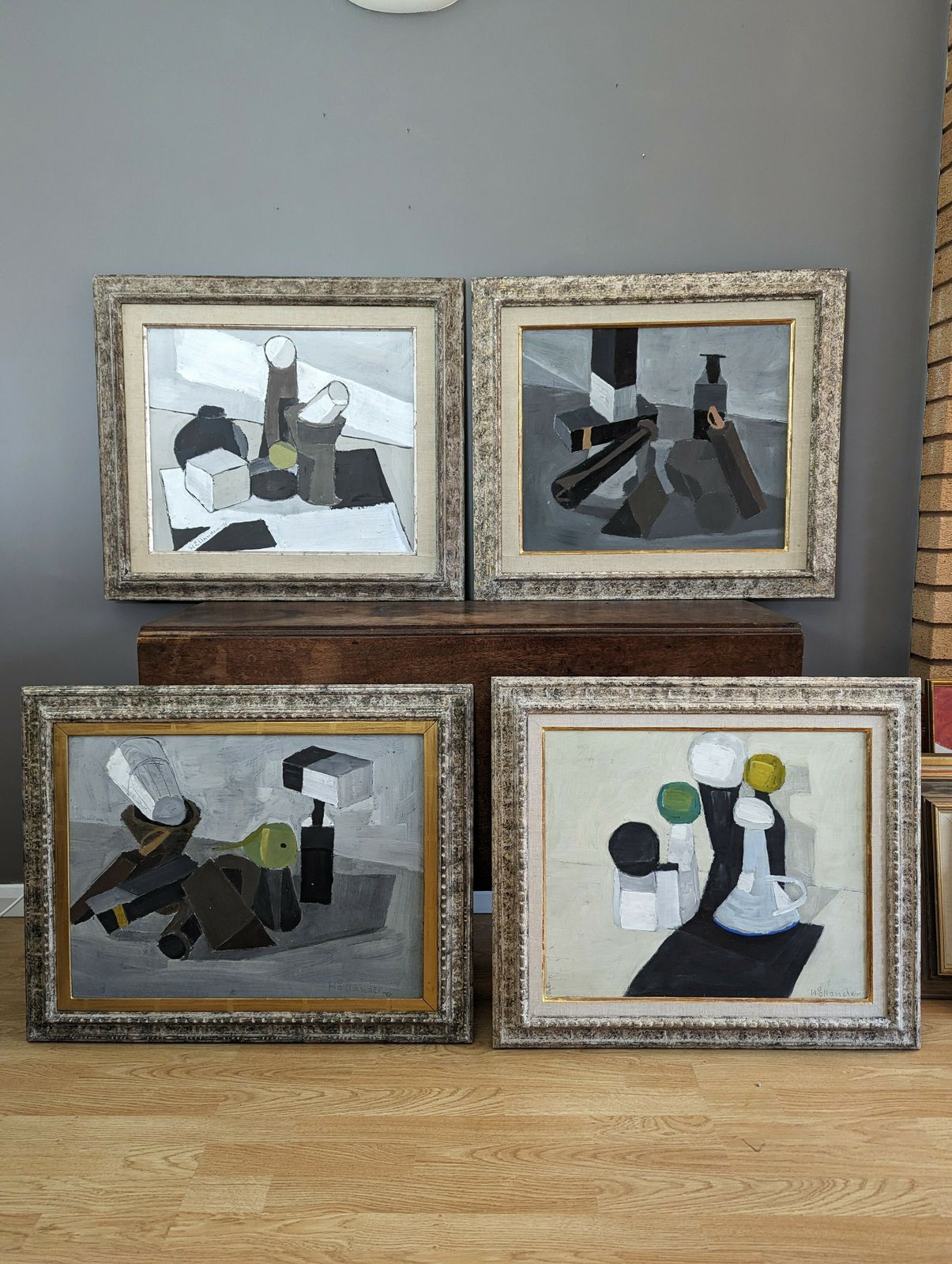 The Green Ball, Mid 20th Century Oil Painting photo 935.0