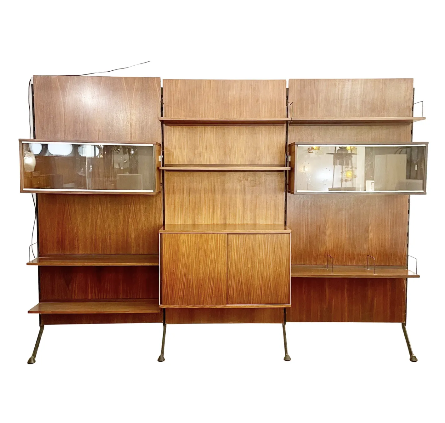Mid Century Teak Wall Unit By Ico Parisi, Italy 1960s