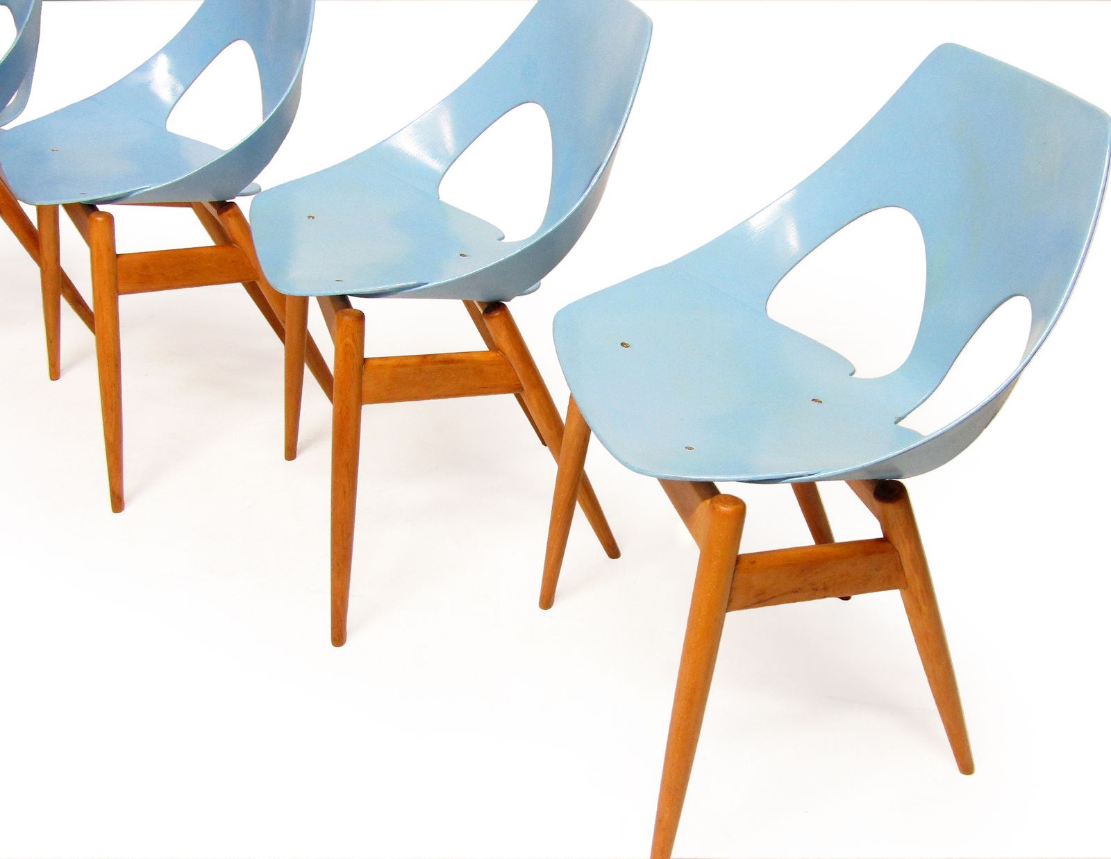 Set Of Four 1950s "Jason" Festival Of Britain Chairs By Carl Jacobs For Kandya photo vinterior