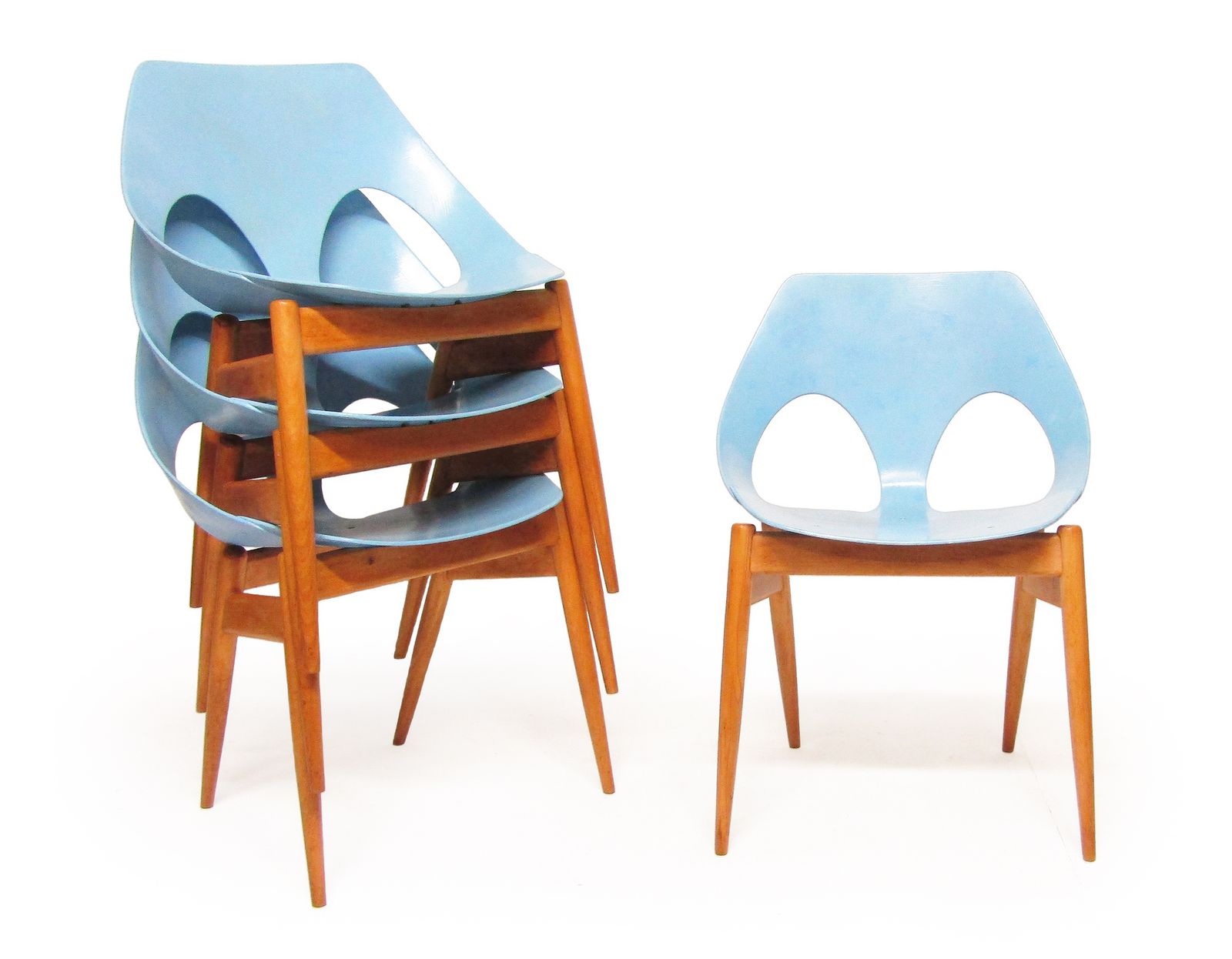 photo vintage Set Of Four 1950s "Jason" Festival Of Britain Chairs By Carl Jacobs For Kandya