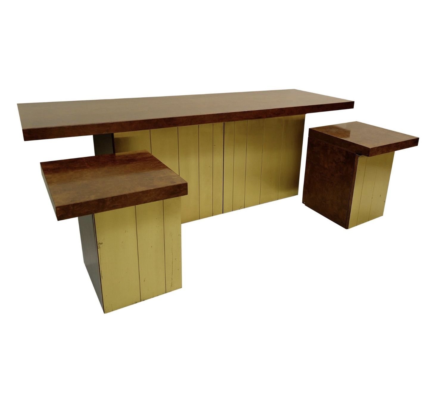 Set Of Credenza And Nightstands By Luciano Frigerio
