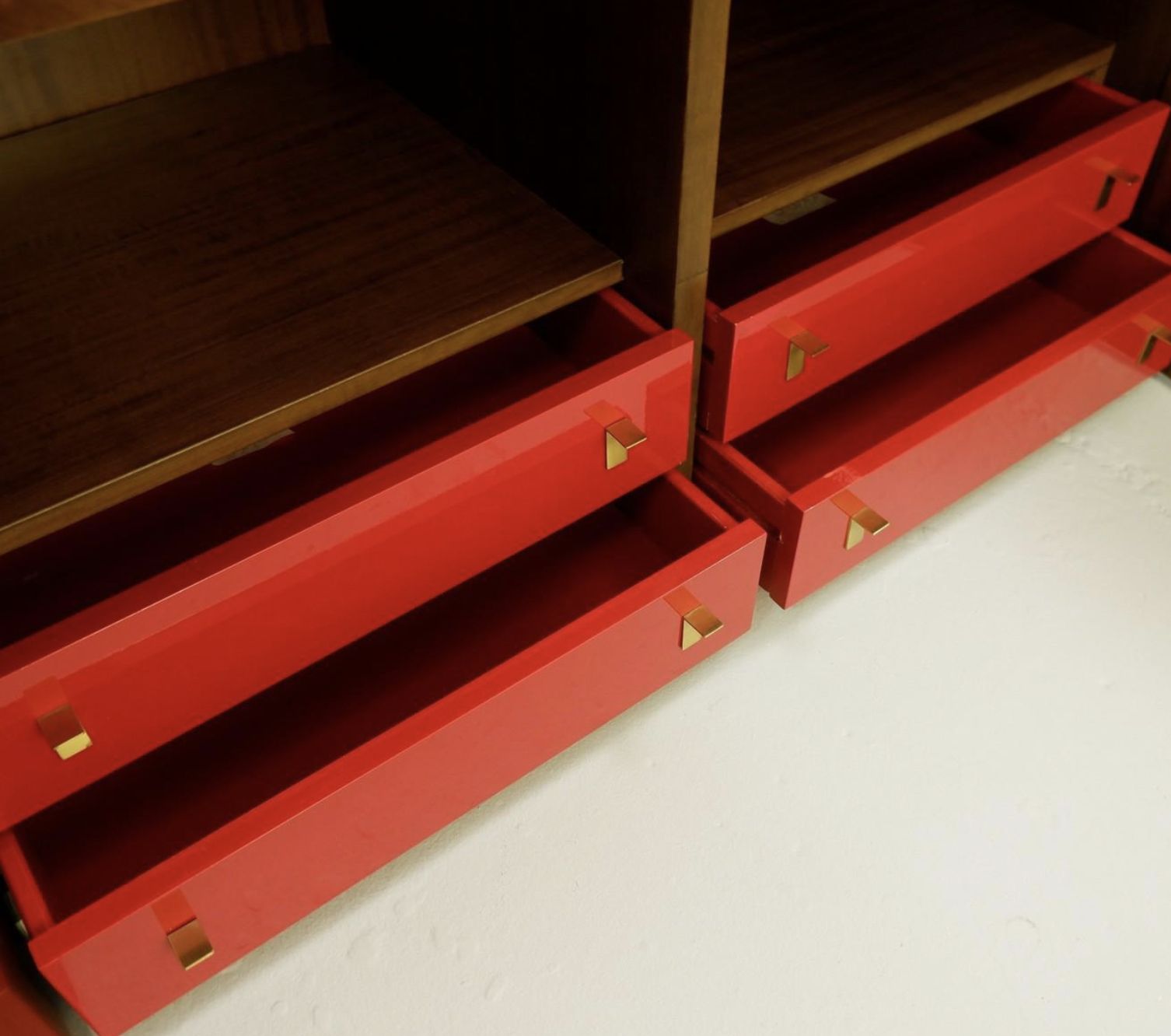 Set Of Credenza And Nightstands By Luciano Frigerio photo for sale