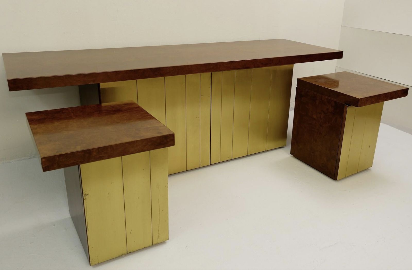 Set Of Credenza And Nightstands By Luciano Frigerio photo vintage