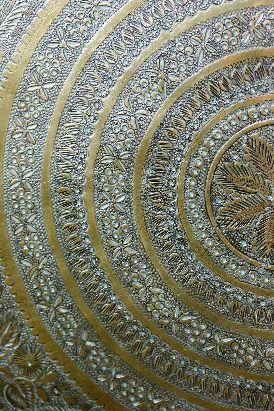 Antique Brass Indian Tray Wall Hanging Hindu Garuda Figure Decoration And Heavy