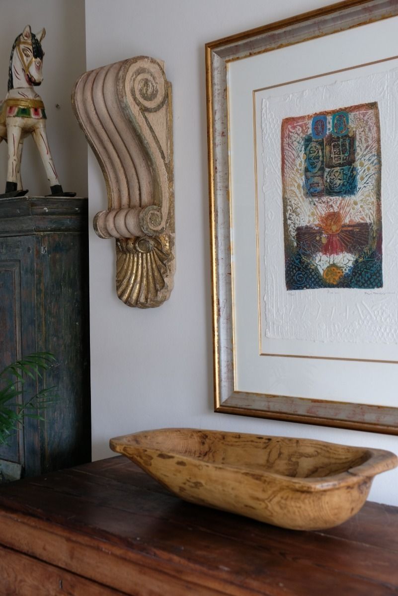 Architectural Pair Of Carved Giltwood Oak Corbels photo for sale