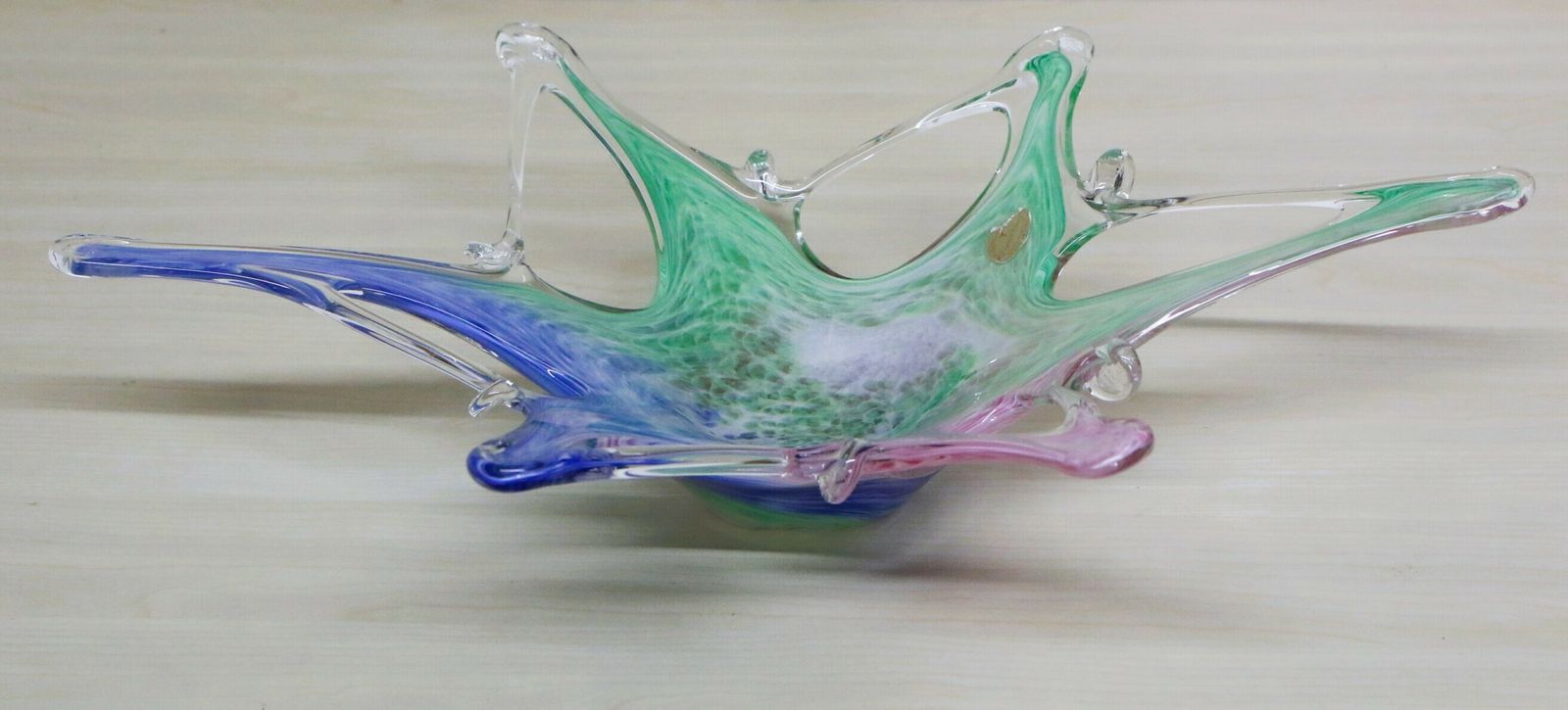 photo furniture Large Murano Glass Bowl Freeform Italian Organic Mid Century Modern Mcm