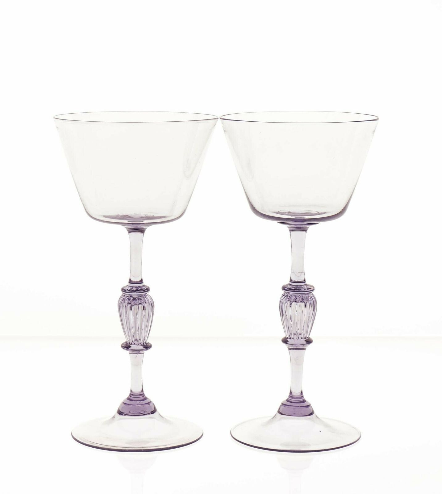 photo buy Twelve Cenedese Wine Glass Set, Cyclamen Colour. Murano Glass. Masterpieces
