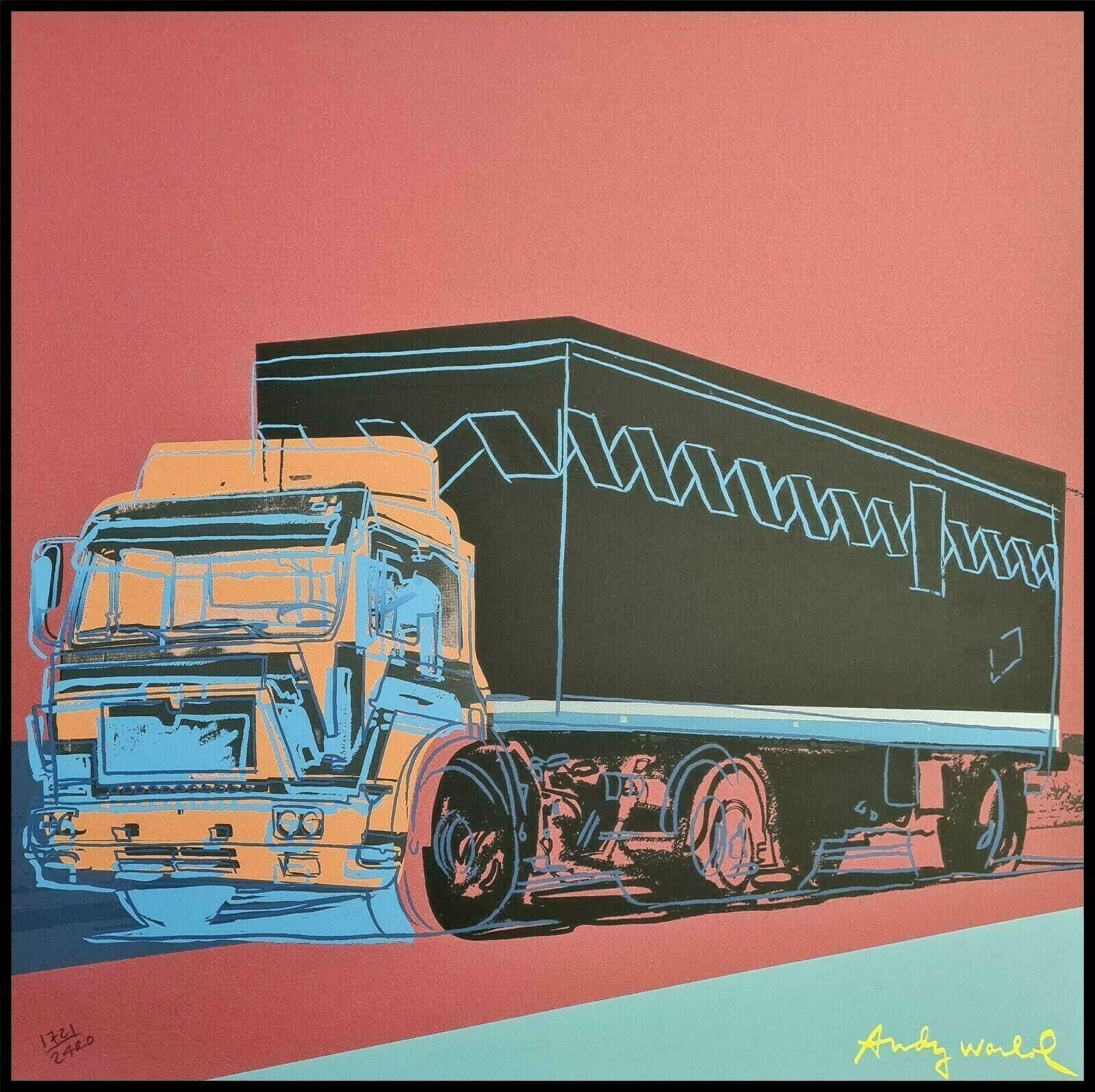1980s Carnegie Museum Of Art Andy Warhol Vintage Lithograph Red "Truck" photo vinterior
