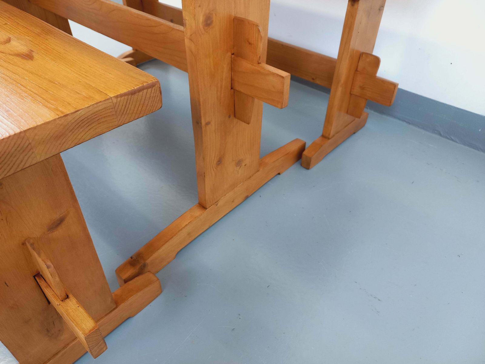 Rectangular Table And 2 Fir Benches photo 1411.0