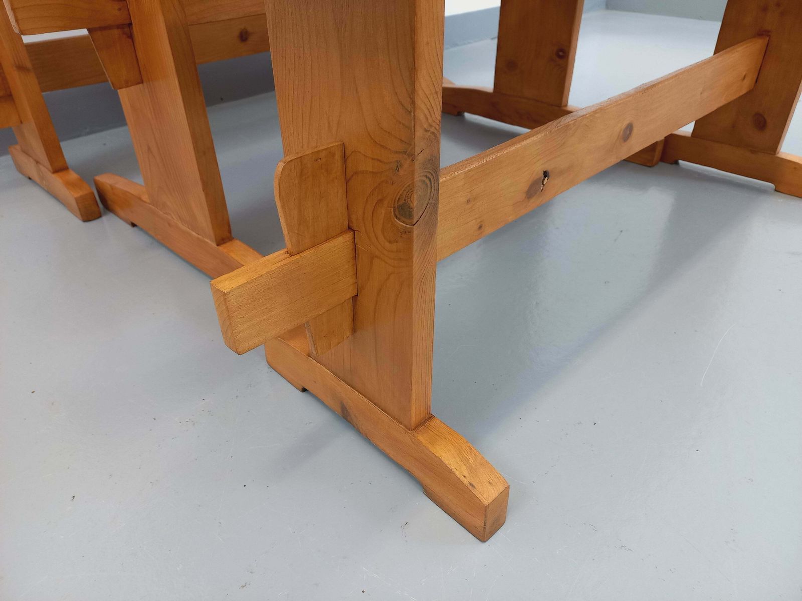 Rectangular Table And 2 Fir Benches photo buy