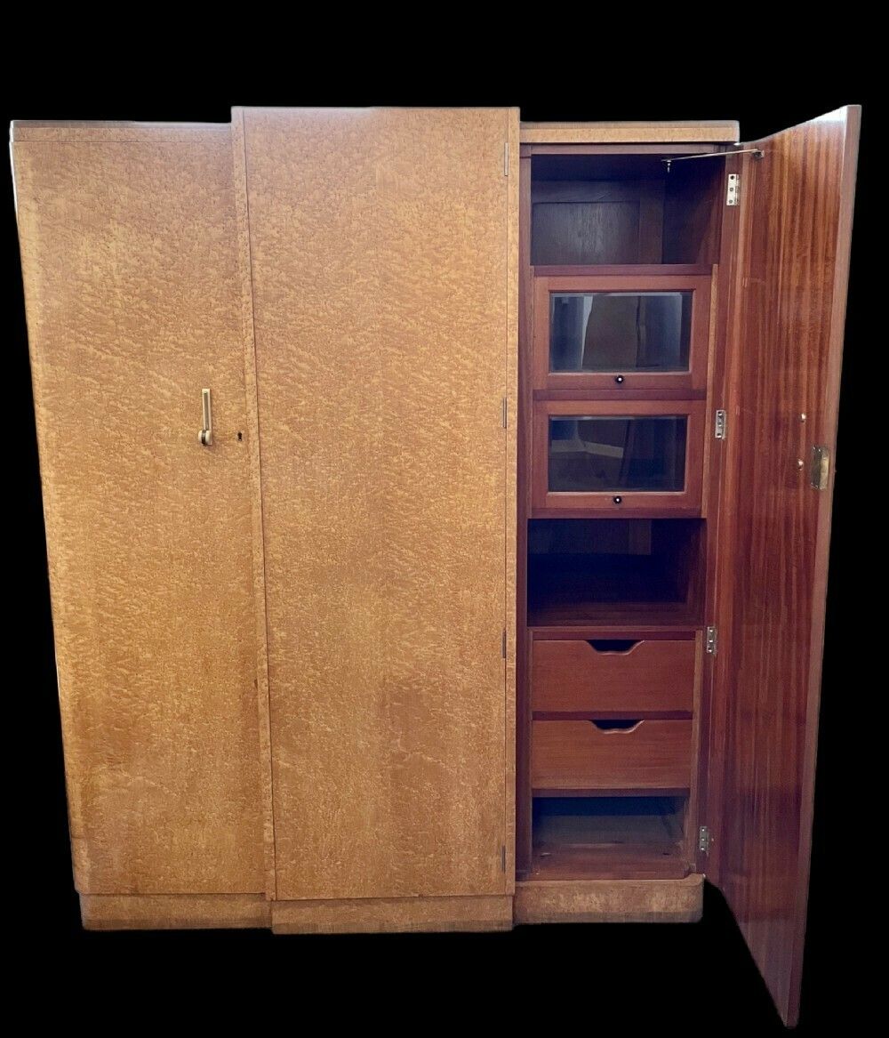 Harry And Lou Epstein Triple Wardrobe In Maple photo for sale