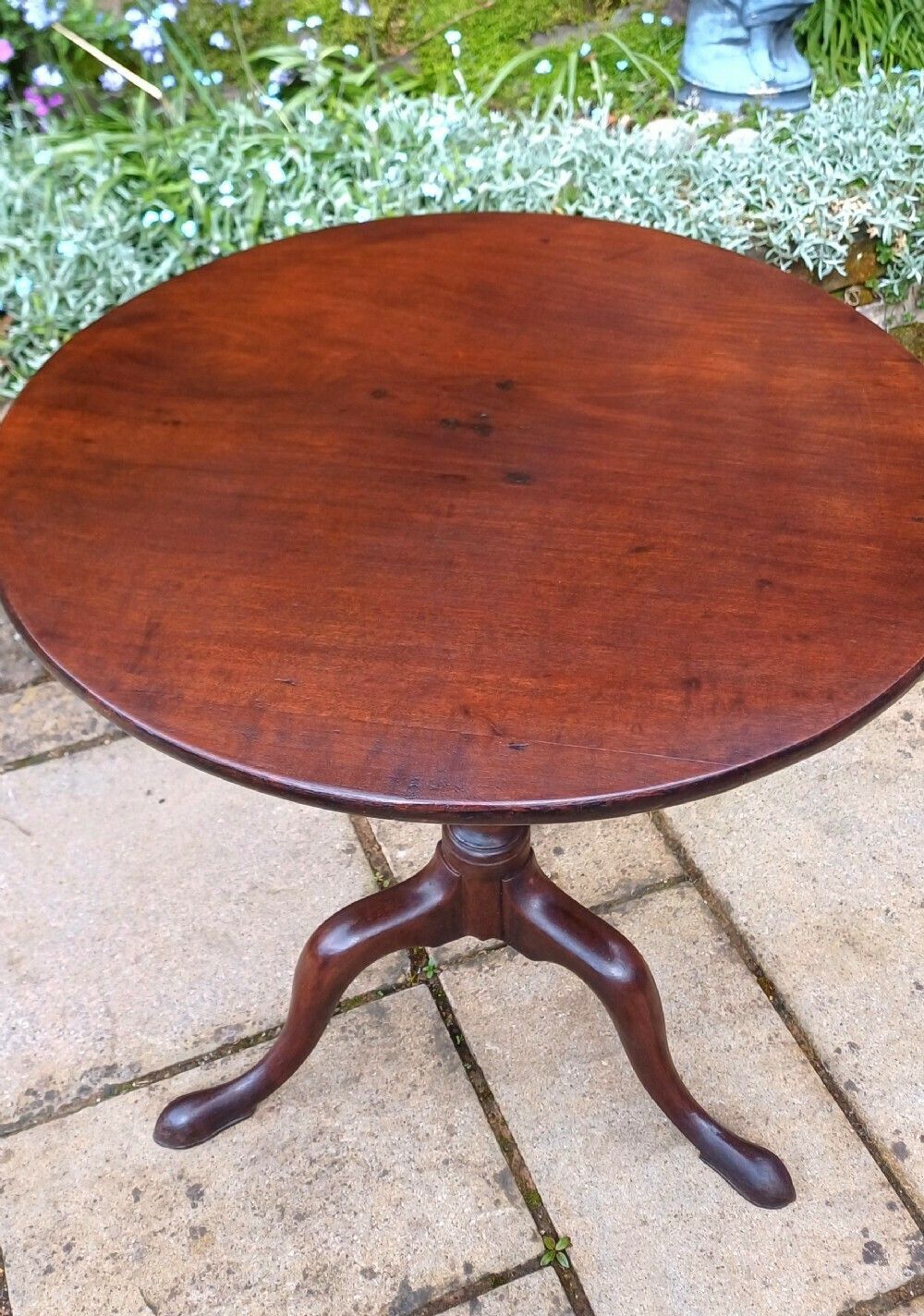 18th Century Mahogany Tripod With Beautiful Pedestal photo vintage