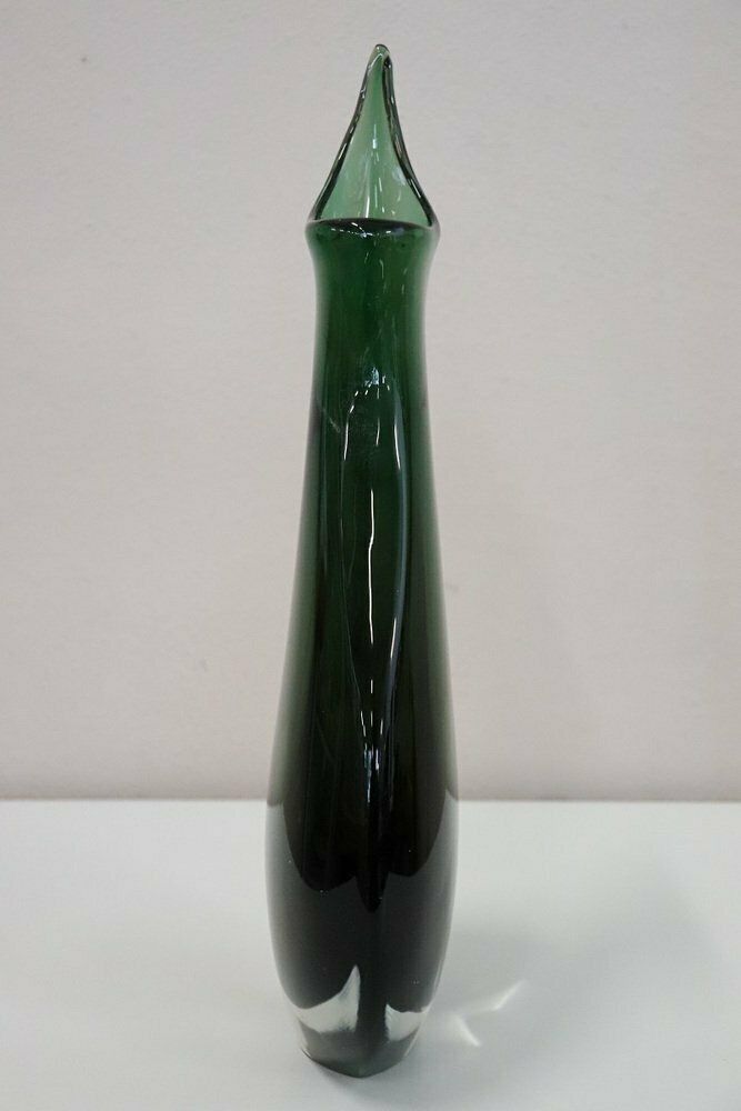 Tall Italian Vase In Murano Art Glass Attributed To Flavio Poli For Seguso, 1960s photo Home Decor