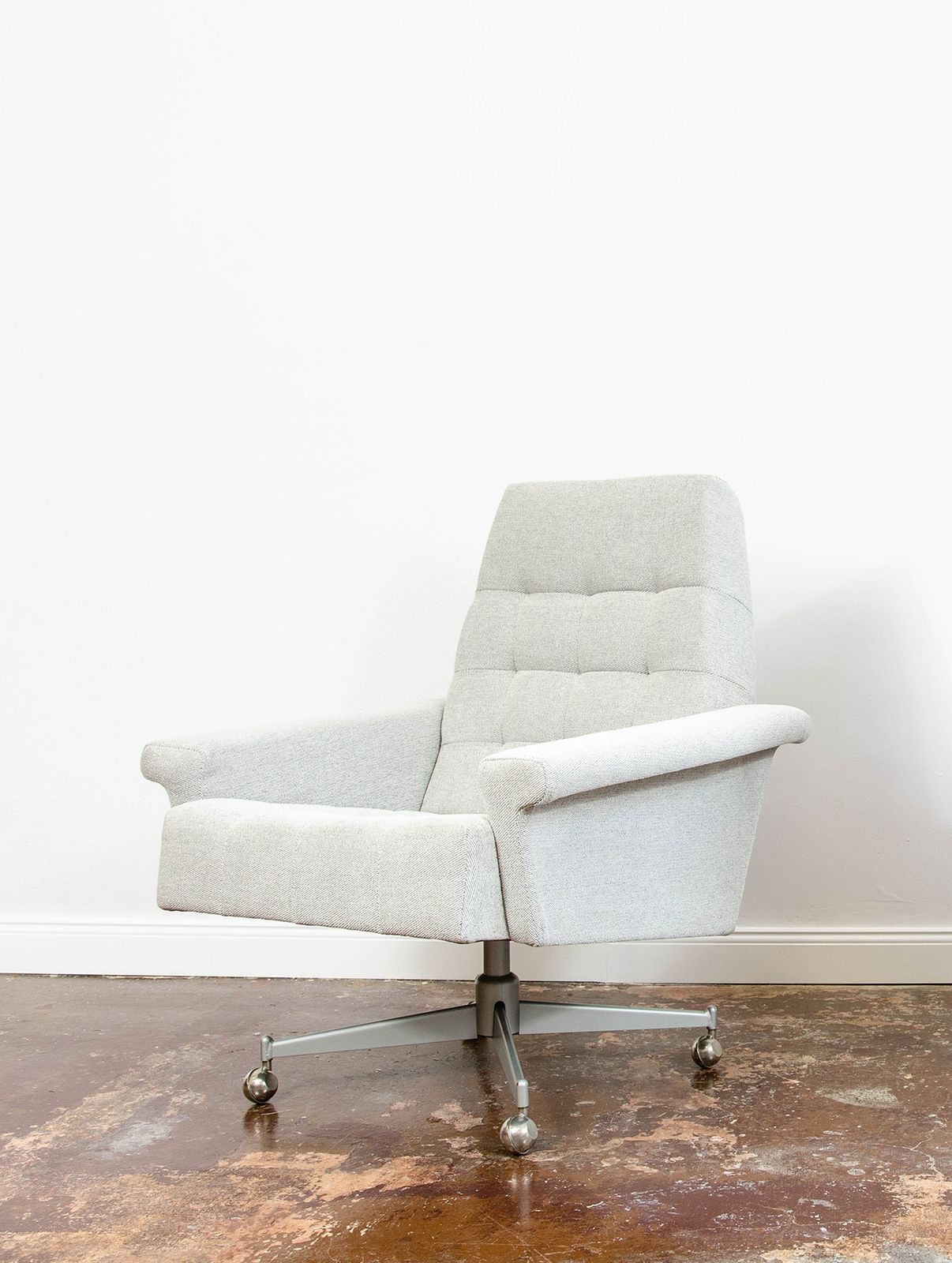 Office Chair From Up Závody On Metal Wheels, Czechoslovakia, 1970 photo furniture