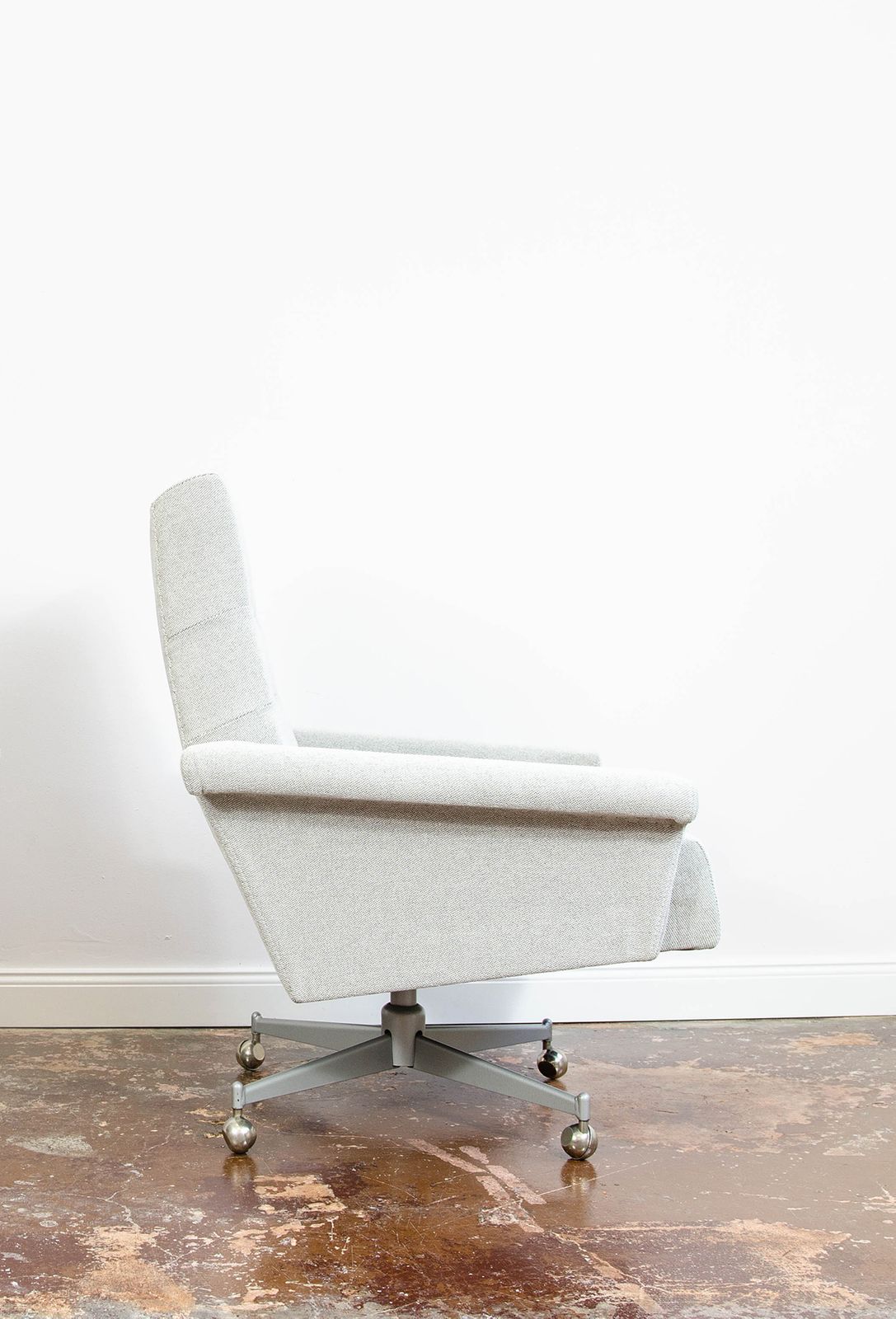 Office Chair From Up Závody On Metal Wheels, Czechoslovakia, 1970 photo buy