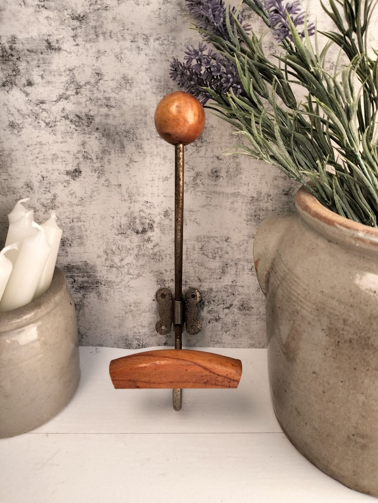 French Coat Hook, Vintage Hat Hook, Antique Coat And Hat Hook, Classic Turned Wood And Metal French Coat And Hat Hook, Vintage Coat Hook photo buy