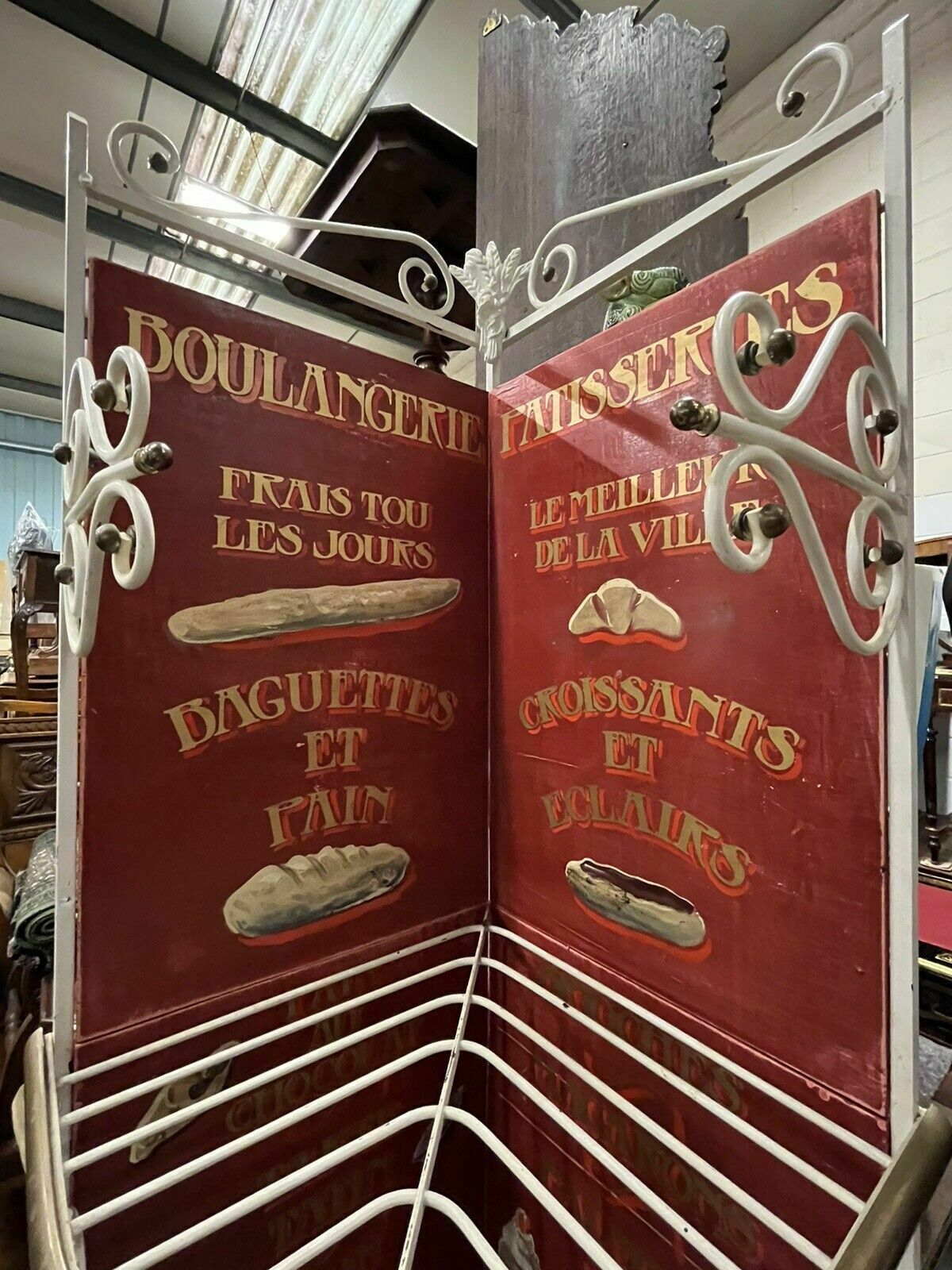French Bakers Shelves With Hand Painted Decoration photo furniture