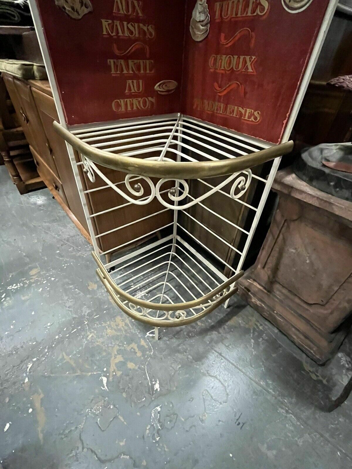 photo vintage French Bakers Shelves With Hand Painted Decoration