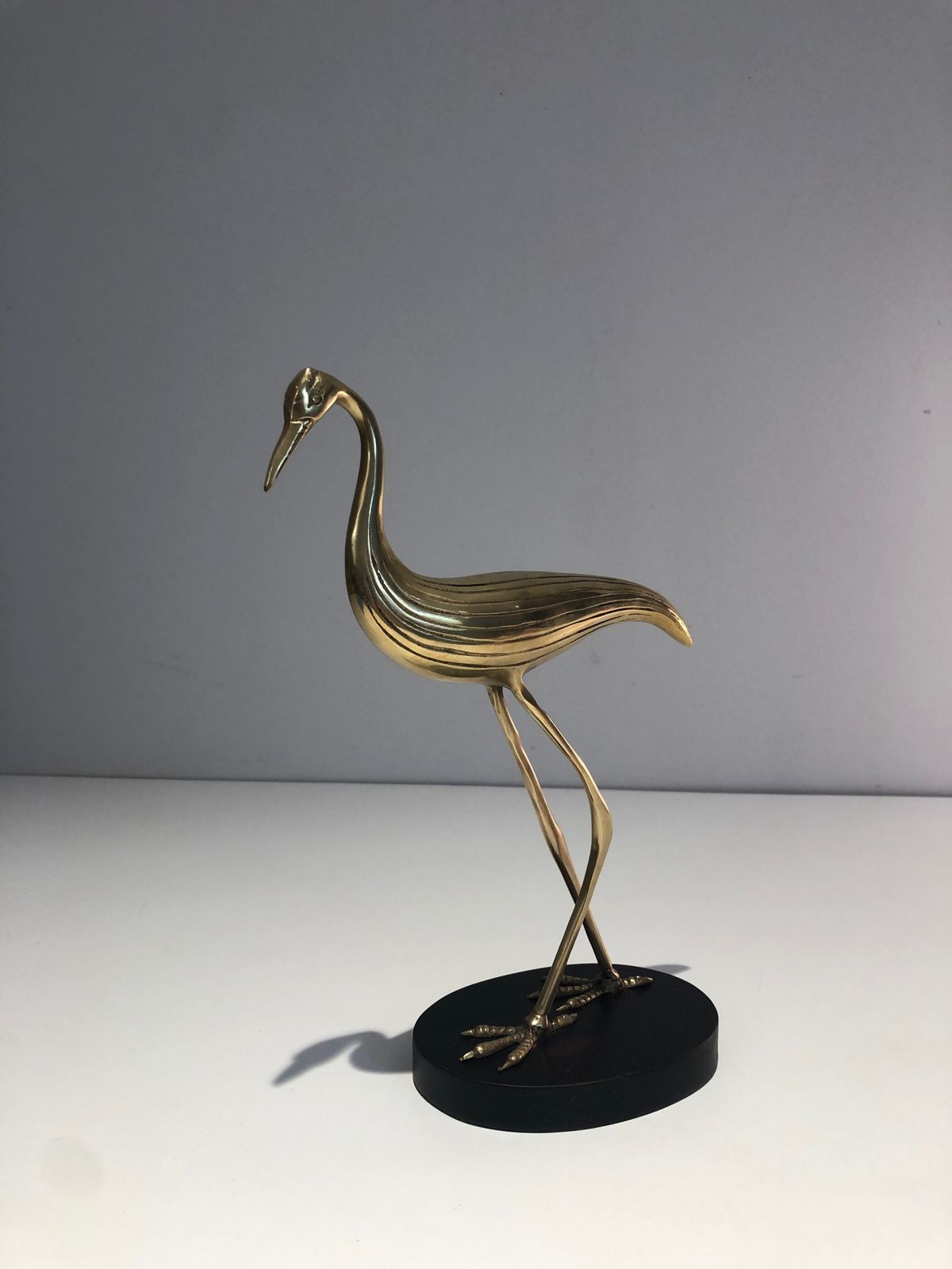 Stylized Brass Bird, 1970s, Vintage photo furniture