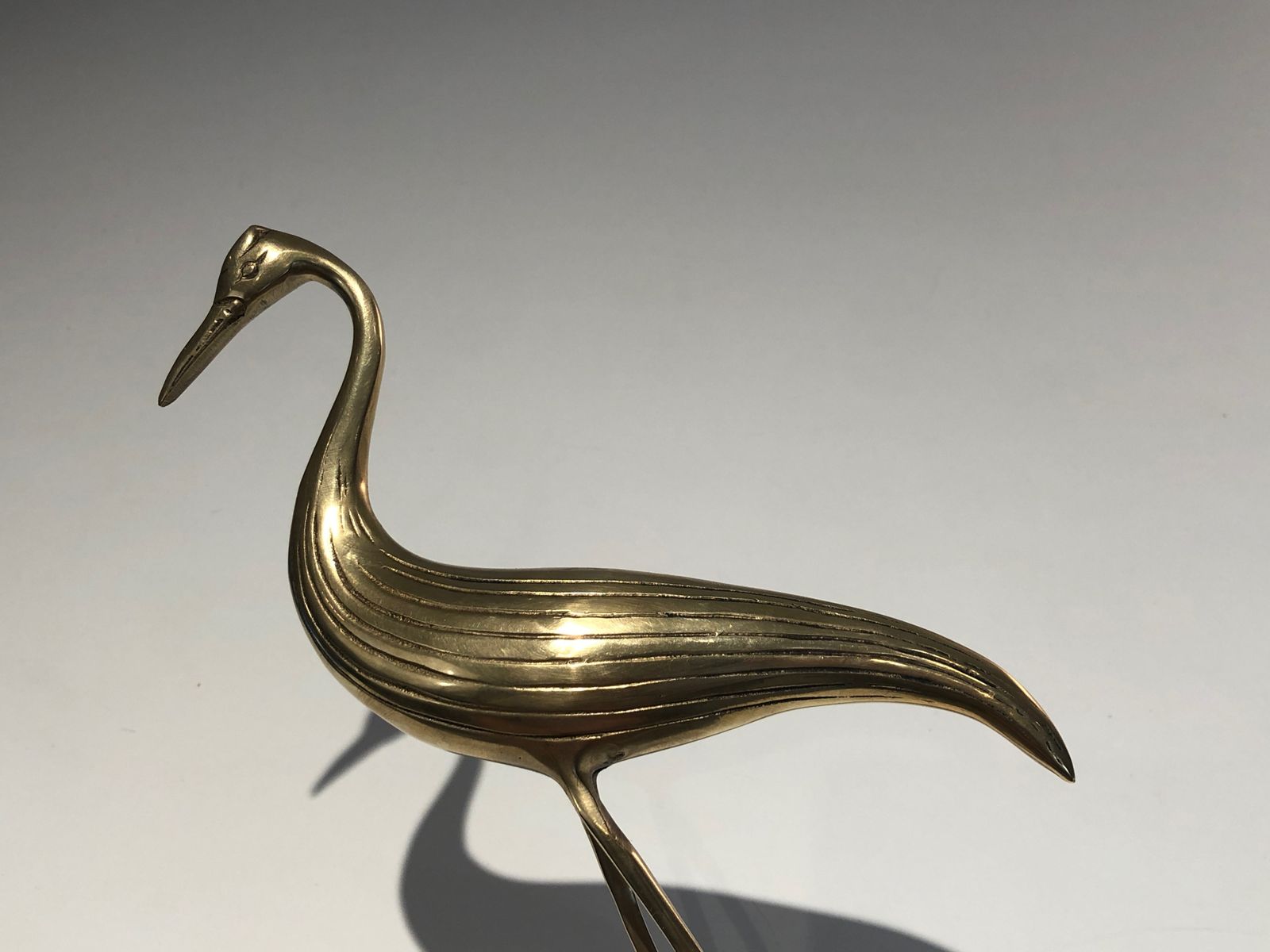 Stylized Brass Bird, 1970s, Vintage photo 450.0