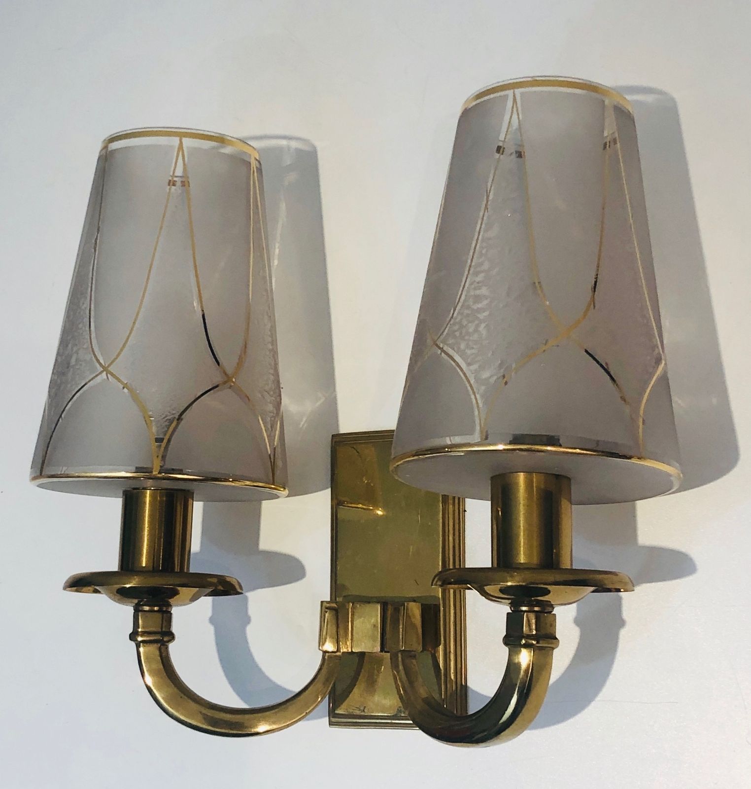 Pair Of Art Deco Sconces In The Taste Of Perzel. photo buy