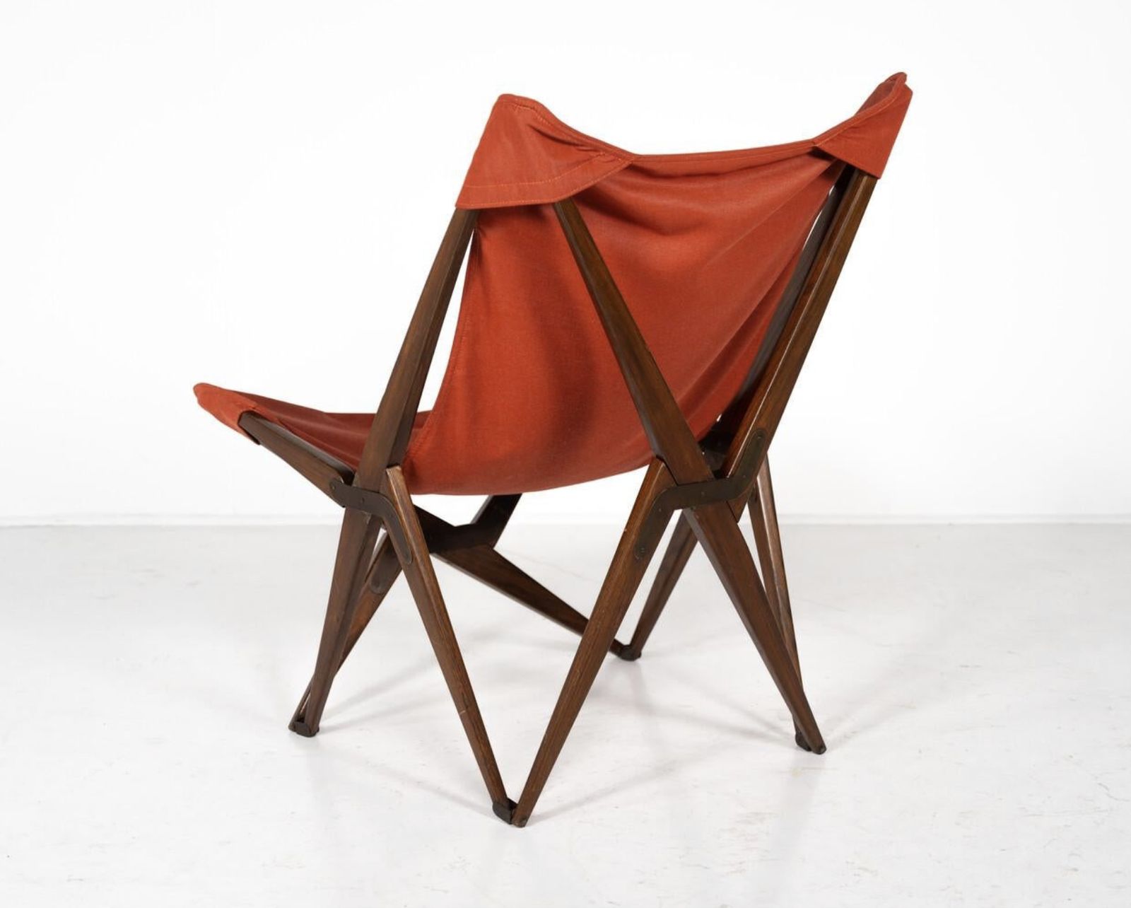 Pair Of Red Tripolina Folding Chairs By Joseph B. Fenby photo furniture