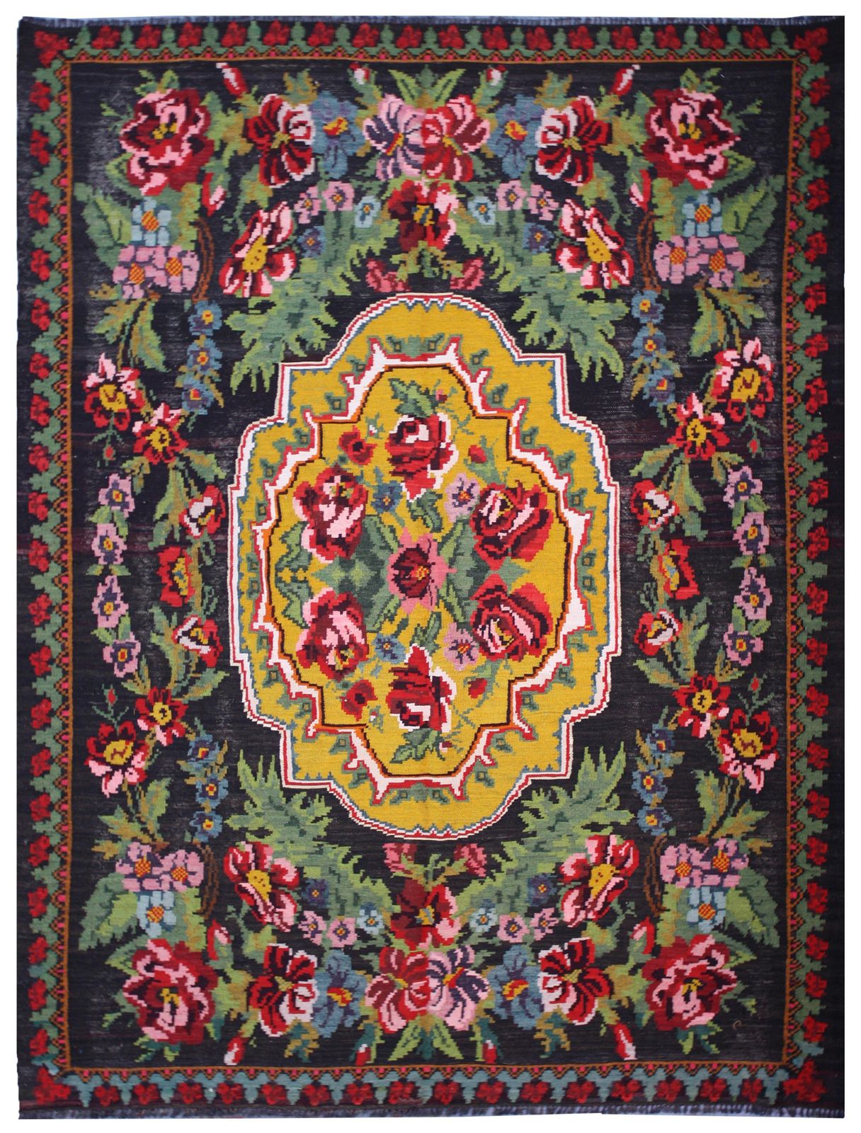 Fine Vintage Caucasian Kilim