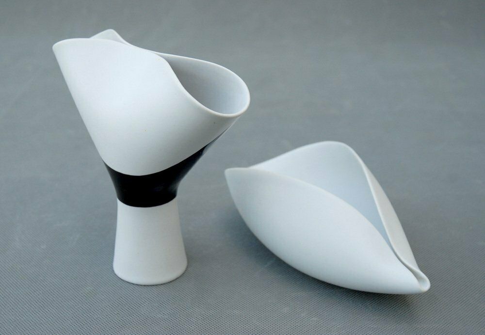 Veckla Vase & Bowl Set By Stig Lindberg For Gustavsberg, Sweden, 1950s, Set Of 2 photo furniture